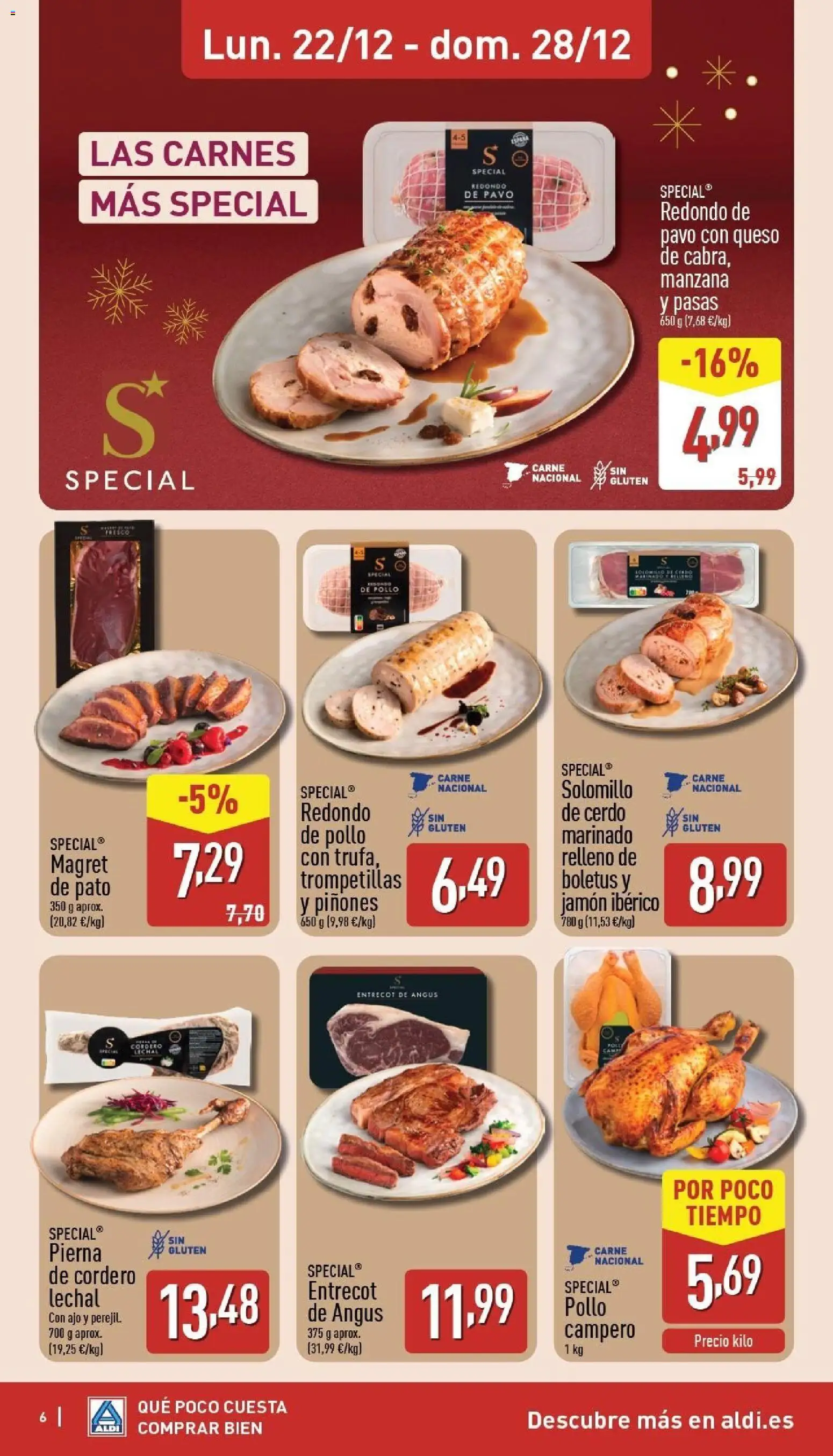 Aldi folleto Baleares │ válido desde el 22.12.2025 | Página: 6 | Productos: Solomillo de cerdo, Jamón, Manzana, Φίλτρο καφέ