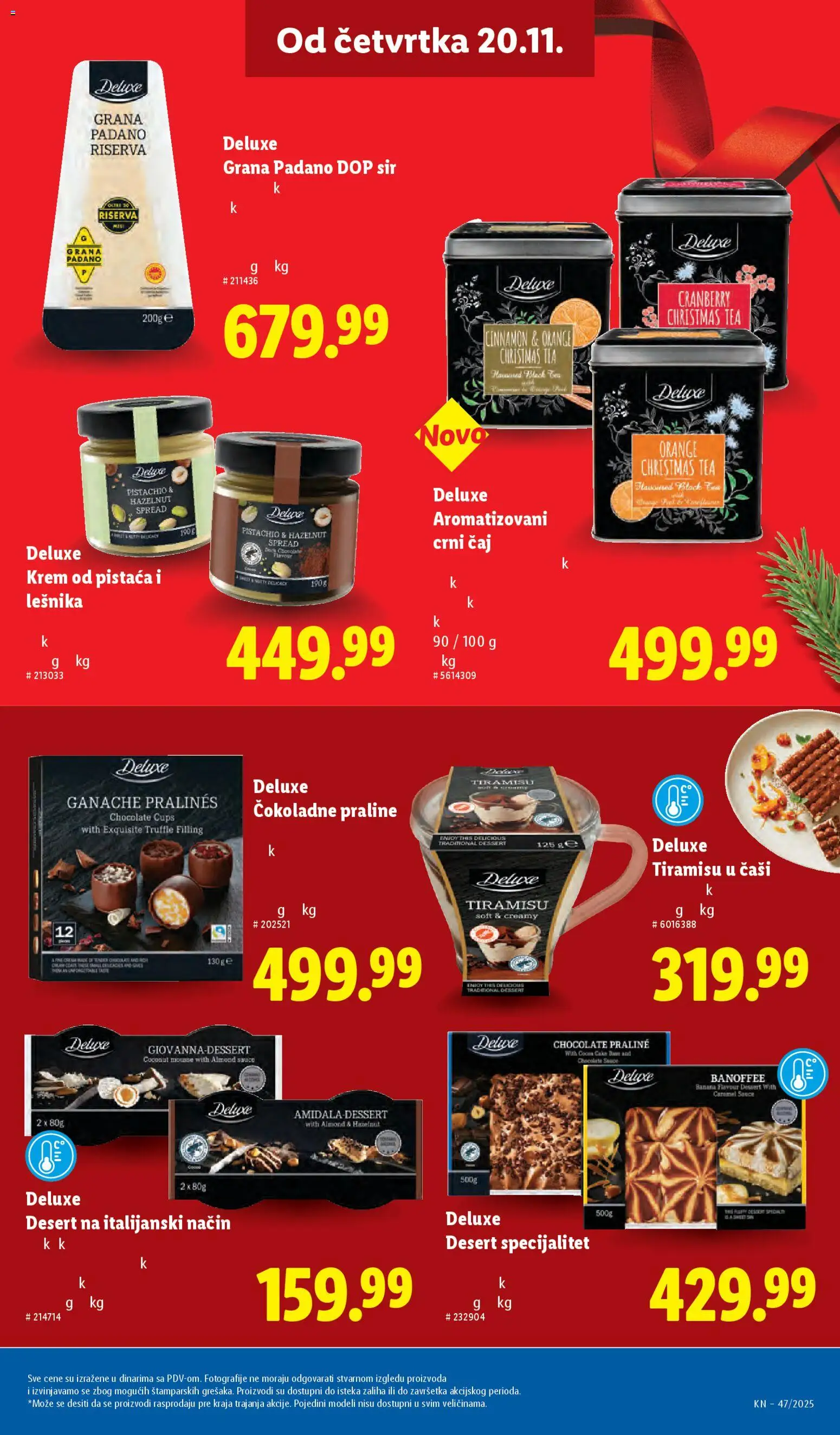 Lidl katalog - važi od 20.11.2025 | Strana: 43 | Proizvode: Praline, Sir, Čaj