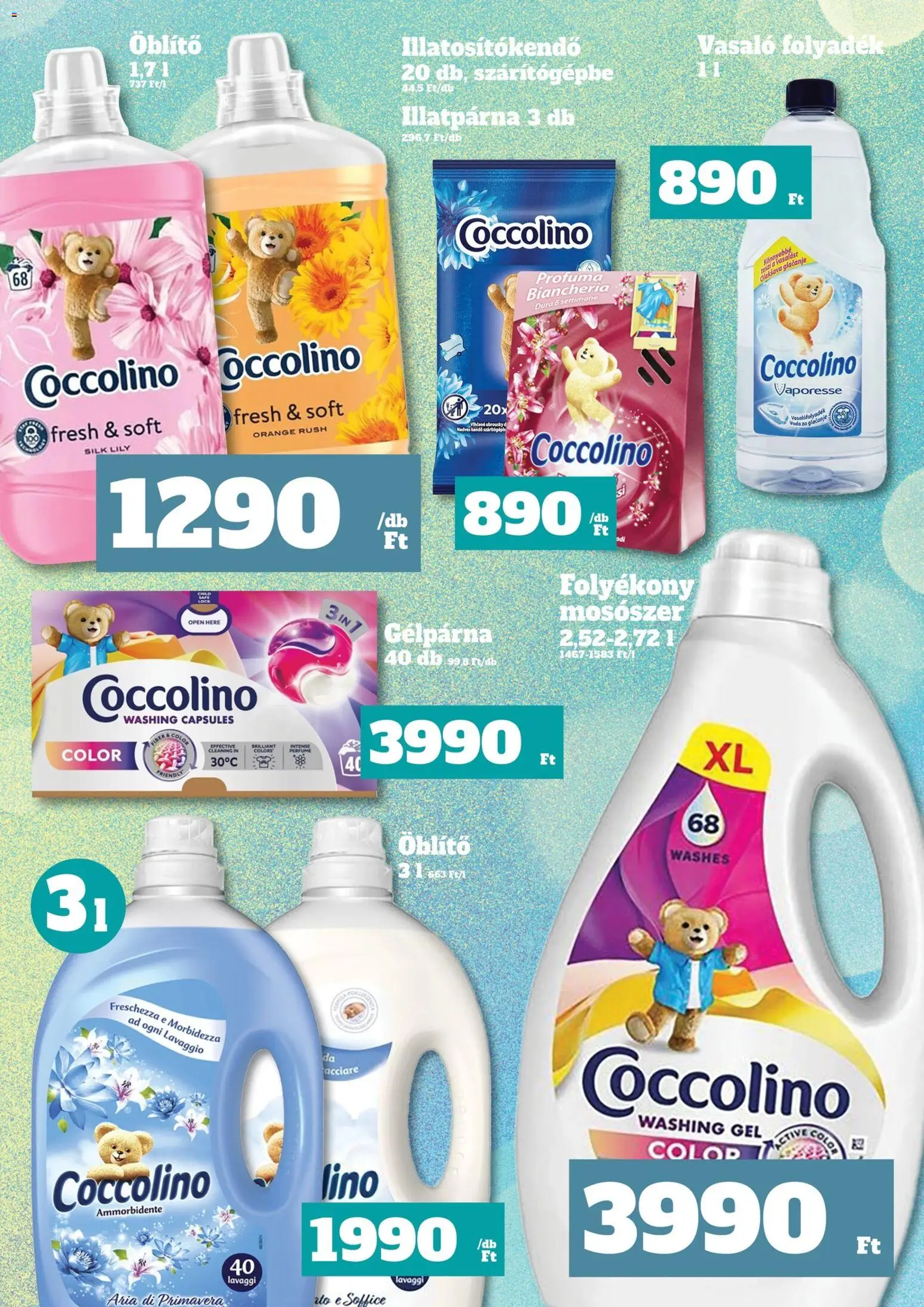 Family Diszkont akciós ujság - amely érvényes a következő dátumtól: 06.11.2025 | Oldal: 13 | Termékek: Coccolino, Vasaló, Öblítő, Mosószer