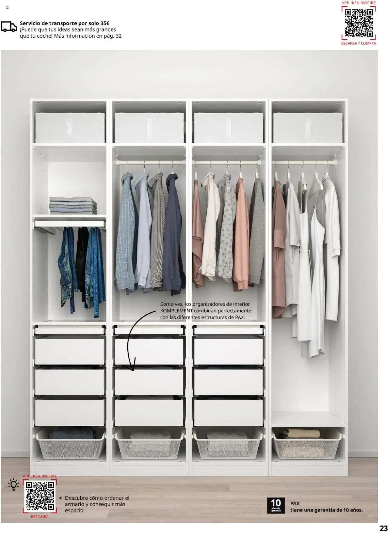 Catálogo IKEA Pax y Komplement │ válido desde el 04.02.2025 | Página: 23 | Productos: Armario