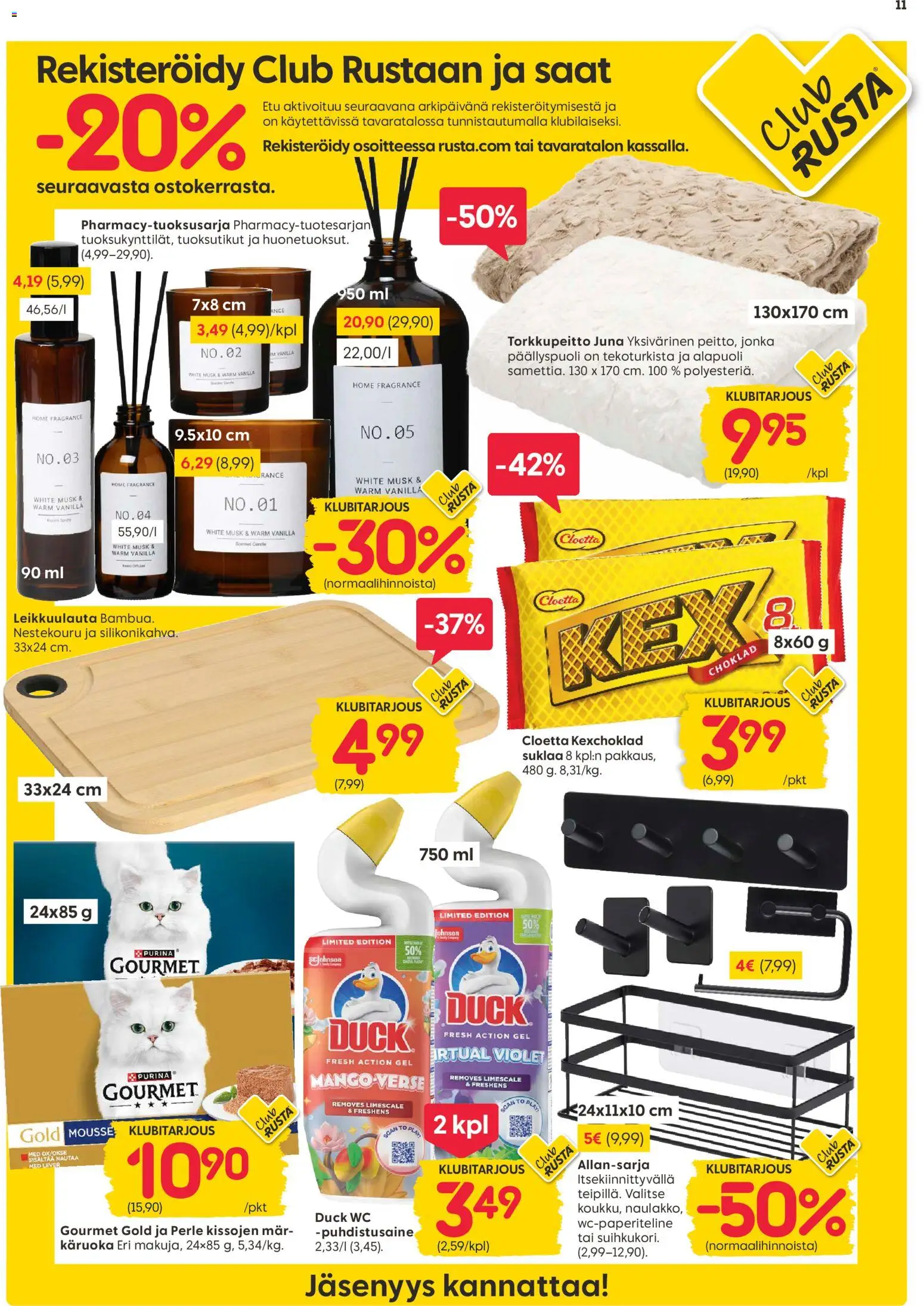 Rusta tarjoukset – voimassa 16.02.2026 alkaen | Sivu: 11 | Tuotteet: Mousse, WC, Suklaa, Puhdistusaine