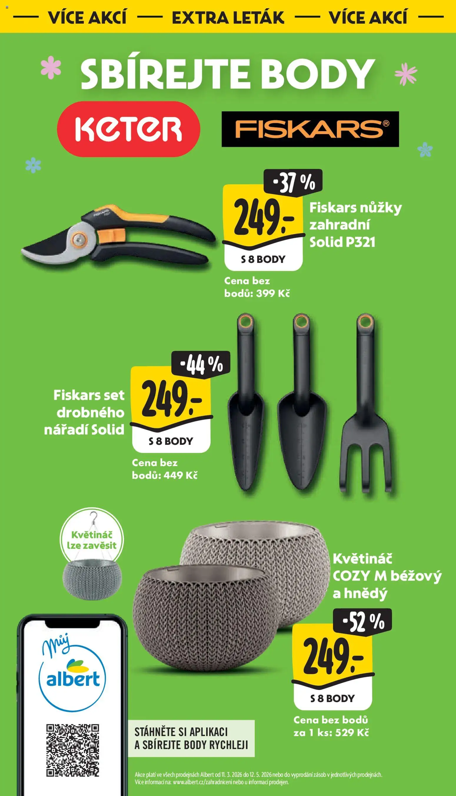 Albert leták - Supermarket - Brno od 18.03.2026 | Strana: 48 | Produkty: Nůžky, Nářadí, Květináč, Body