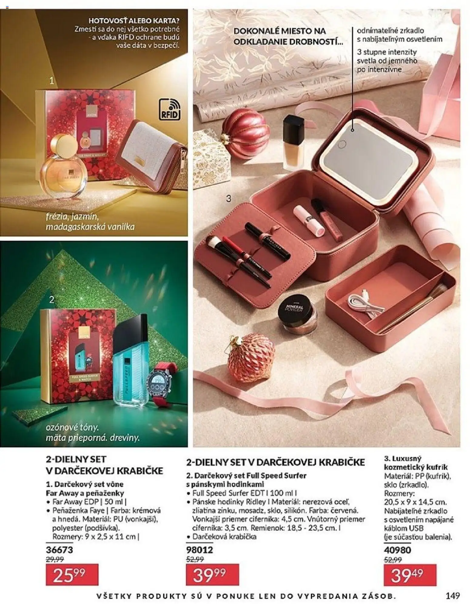 Nové Avon akcie – leták je platný od 01.01.2026 | Strana: 149 | Produkty: Zrkadlo, Pánske hodinky, Hodinky, Peňaženka