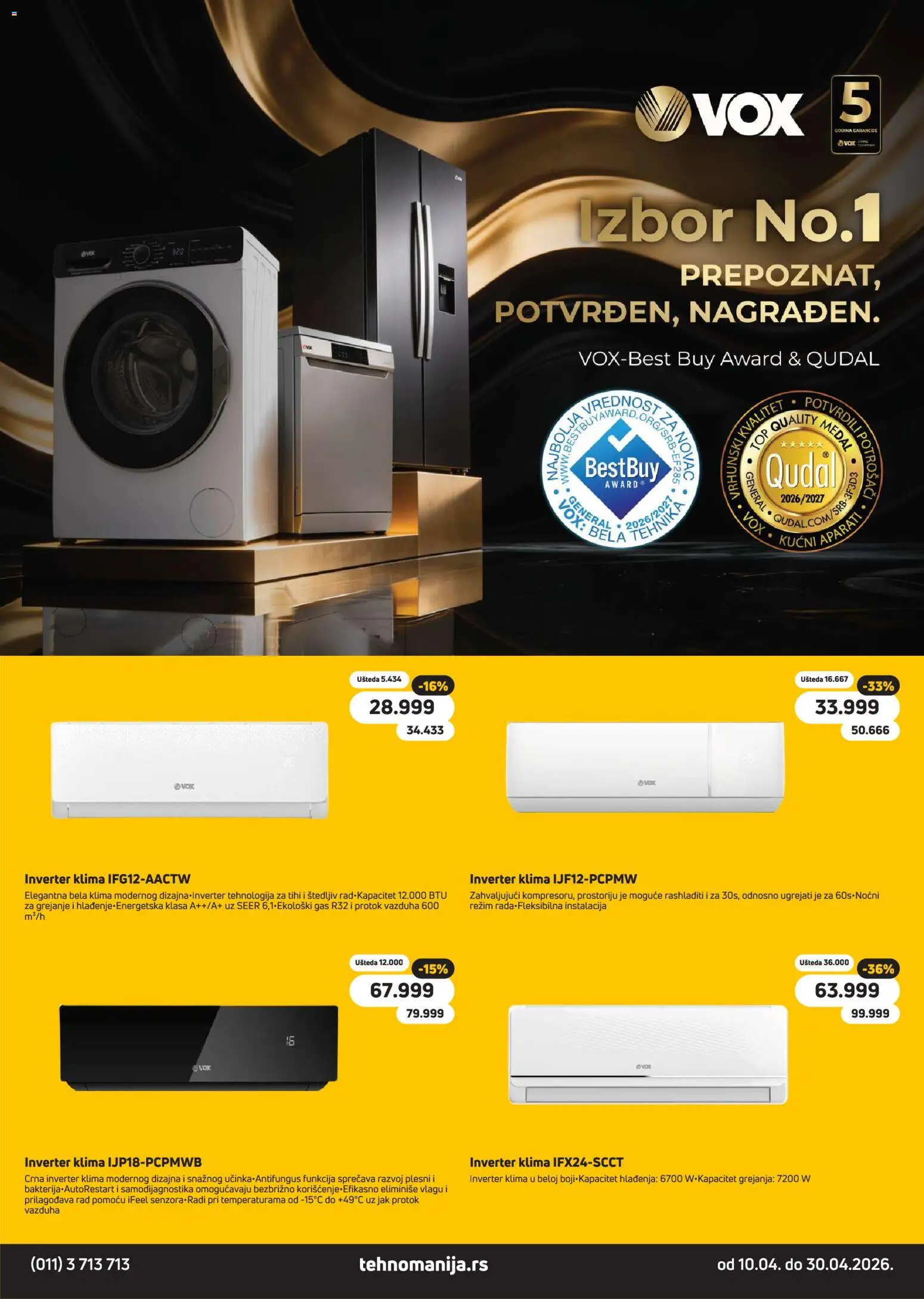Tehnomanija katalog - važi od 10.04.2026 | Strana: 7 | Proizvode: Inverter klima, Klima