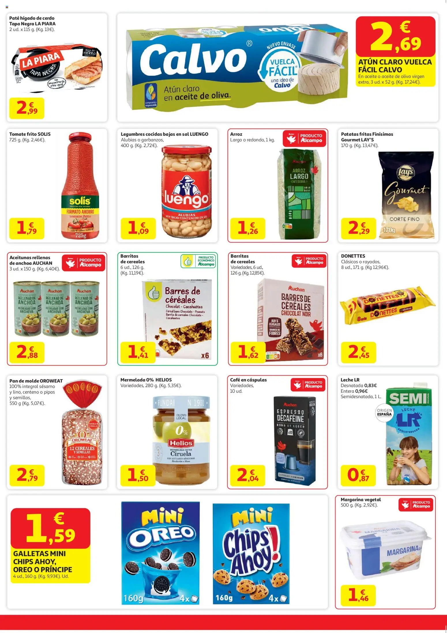 Alcampo - Start Cat │ válido desde el 02.01.2026 | Página: 3 | Productos: Leche, Aceite, Pan de molde, Margarina