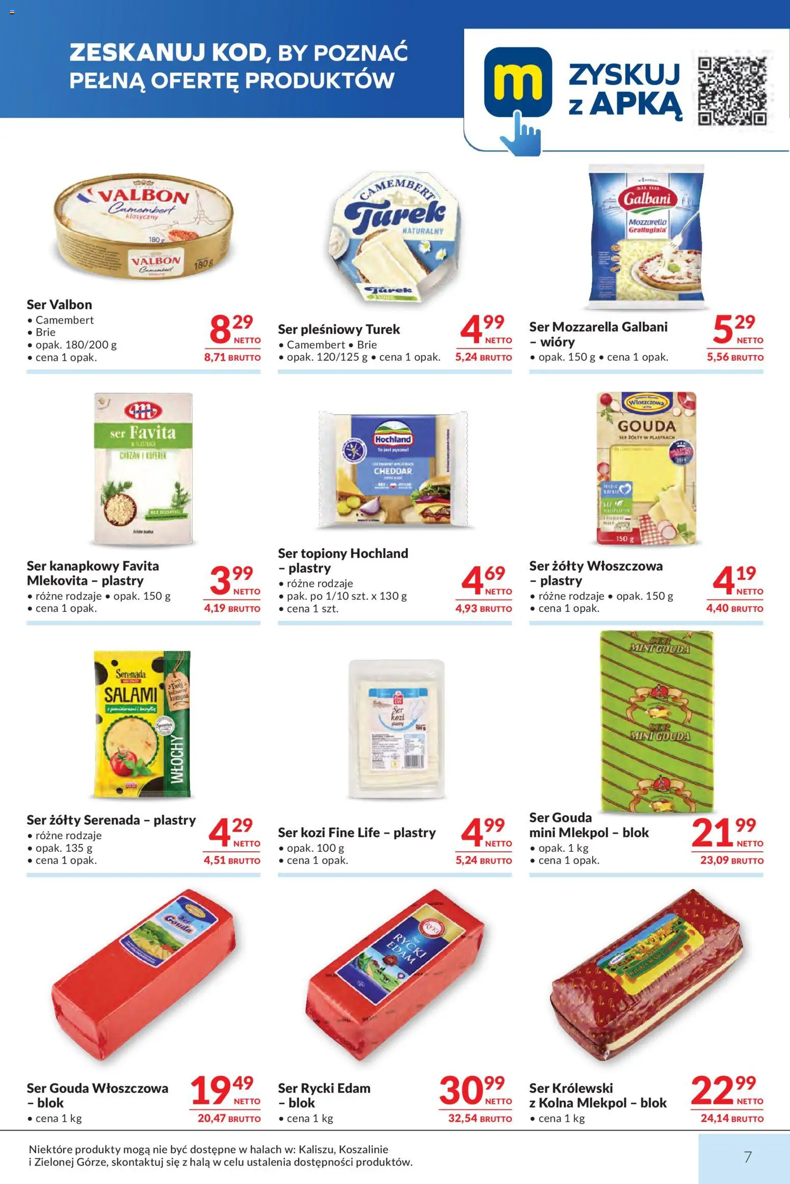 Makro Gazetka od 03.03.2026 | Strona: 7 | Produkty: Ser topiony, Ser favita, Camembert, Mozzarella