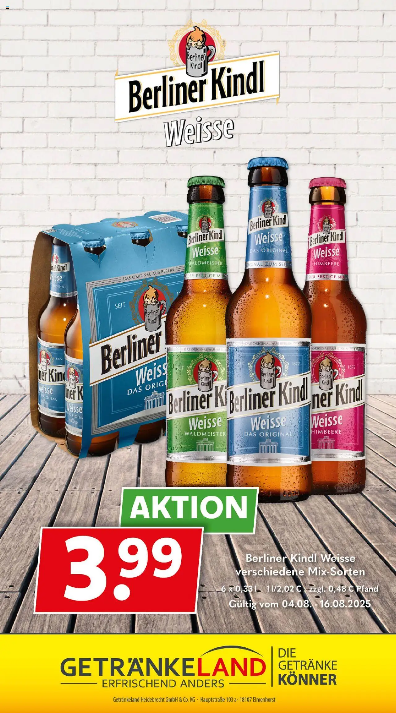 Getränkeland Prospekt 	 - gültig ab dem 04.08.2025 | Seite: 12 | Produkte: Berliner, Himbeere