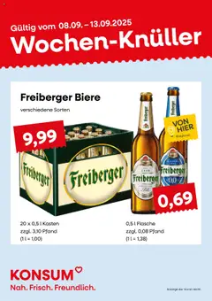 KONSUM Leipzig Prospekt ab 08.09.2025 gültig