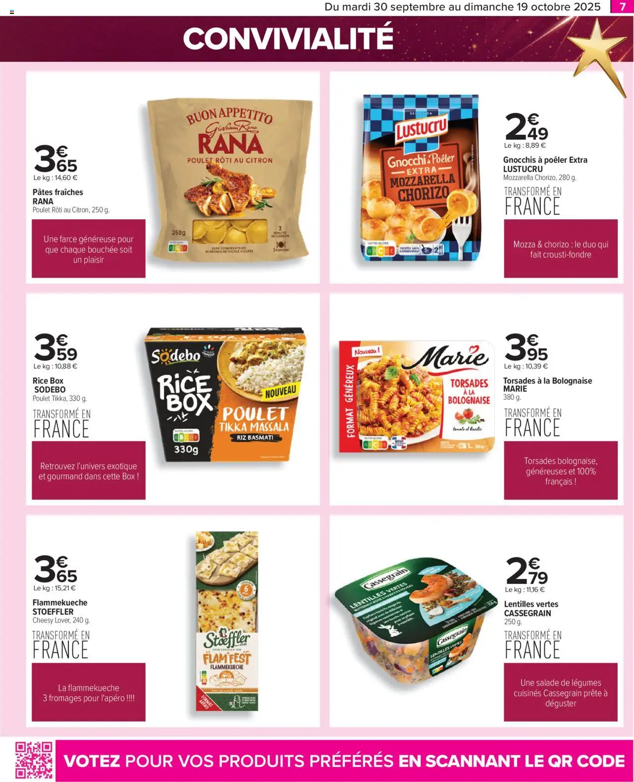  | Page: 7 | Produits: Mozzarella, Pâtes fraîches, Riz basmati, Pâtes