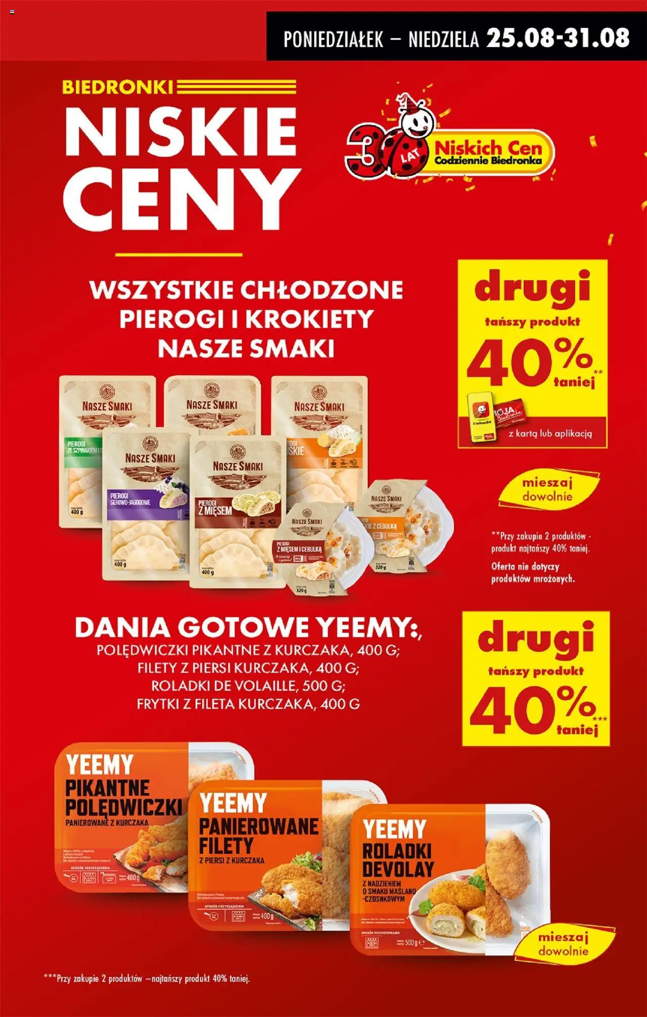 Biedronka gazetka od 25.08.2025 | Strona: 9 | Produkty: Piersi, Pierogi, Pierogi z mięsem, Frytki