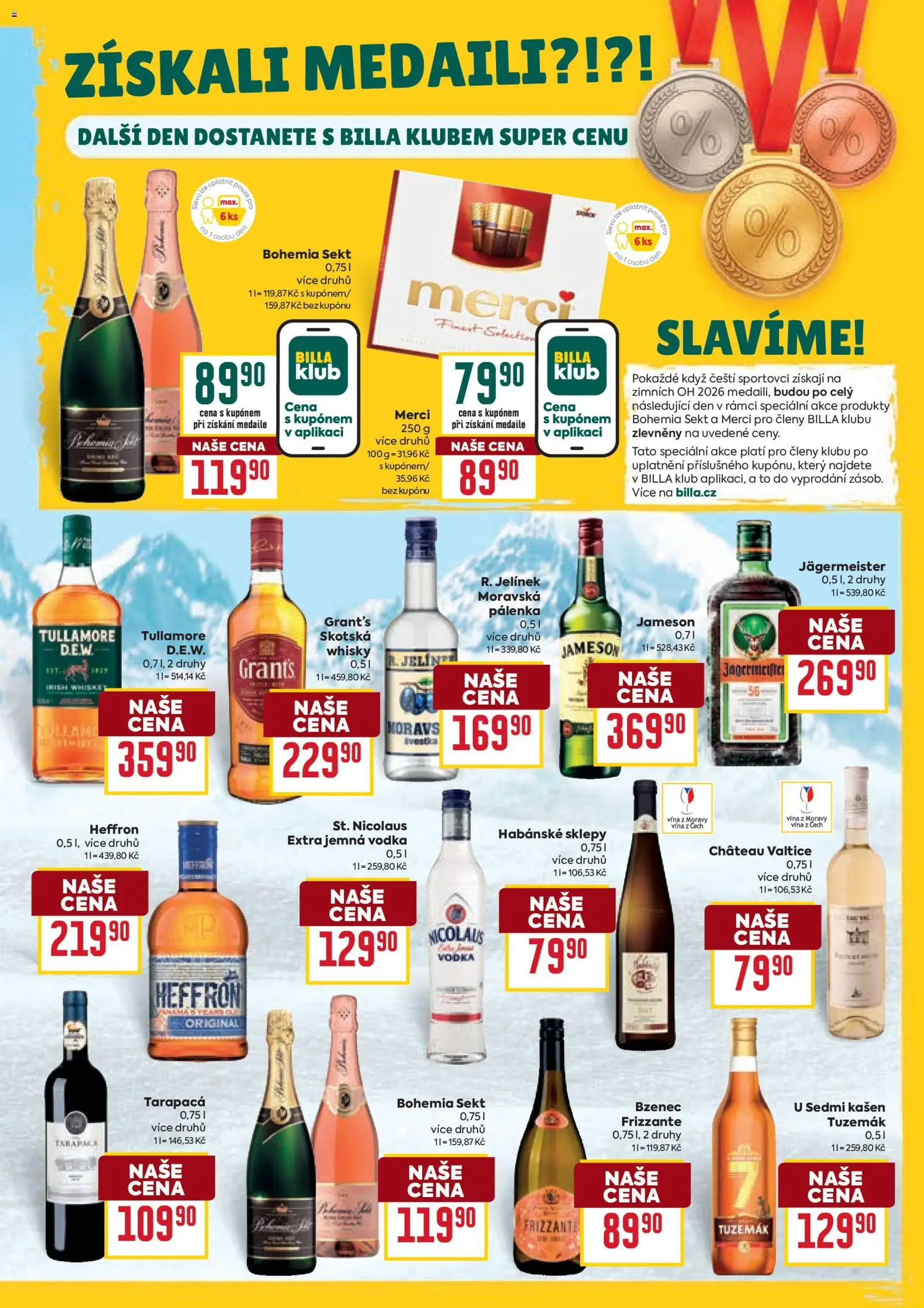Billa Velký leták od 04.02.2026 | Strana: 30 | Produkty: Jameson, Bohemia sekt, Frizzante, Habánské sklepy