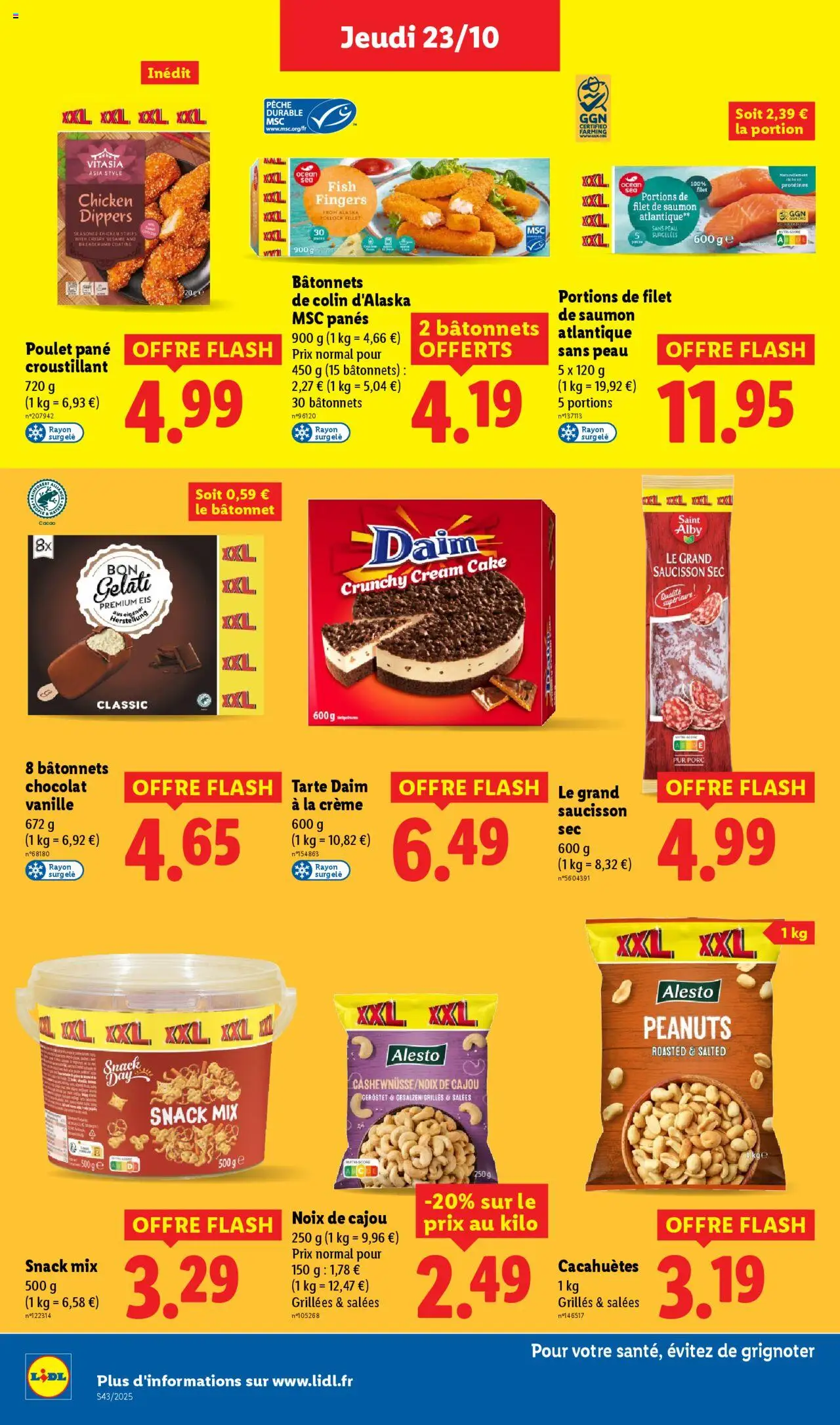 {H1} | Page: 16 | Produits: Noix de cajou, Chocolat, Porc, Saumon