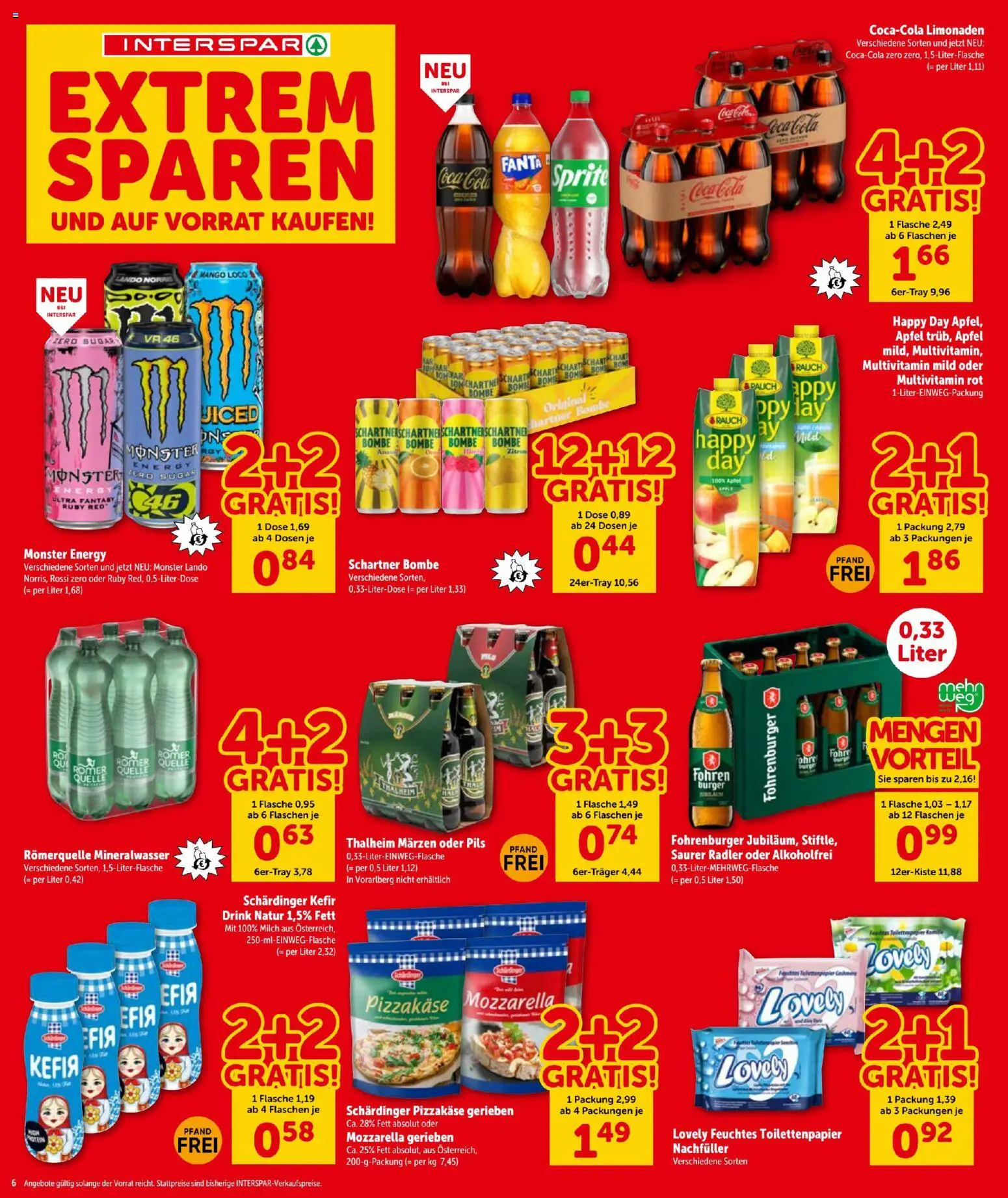 Interspar - Flugblatt gültig ab 23.04.2026 | Seite: 6 | Produkte: Mango, Milch, Äpfel, Papier blanc