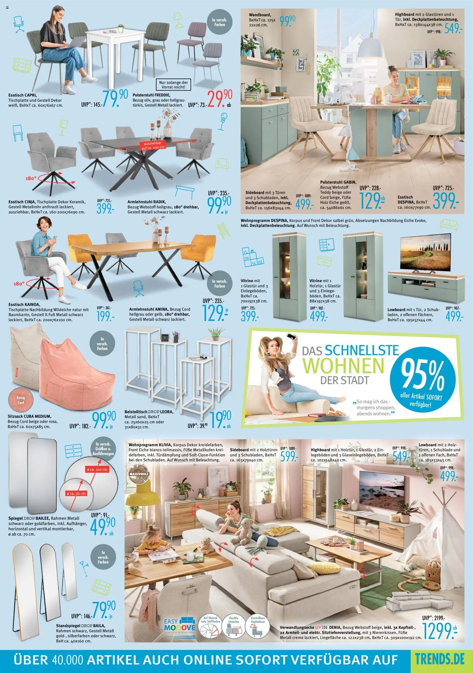 Trends Prospekt 	 – gültig ab 29.11.2025 | Seite: 3 | Produkte: HIghboard, Sofa, Spiegel, Creme