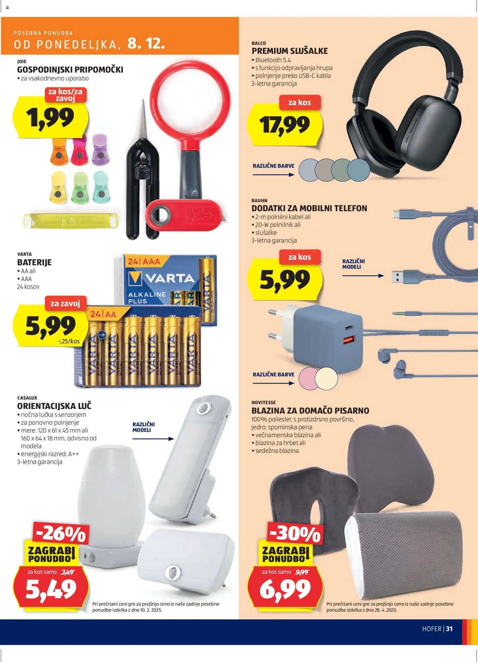 Novi Hofer katalog ponudbe – veljaven od 04.12.2025 | Stran: 31