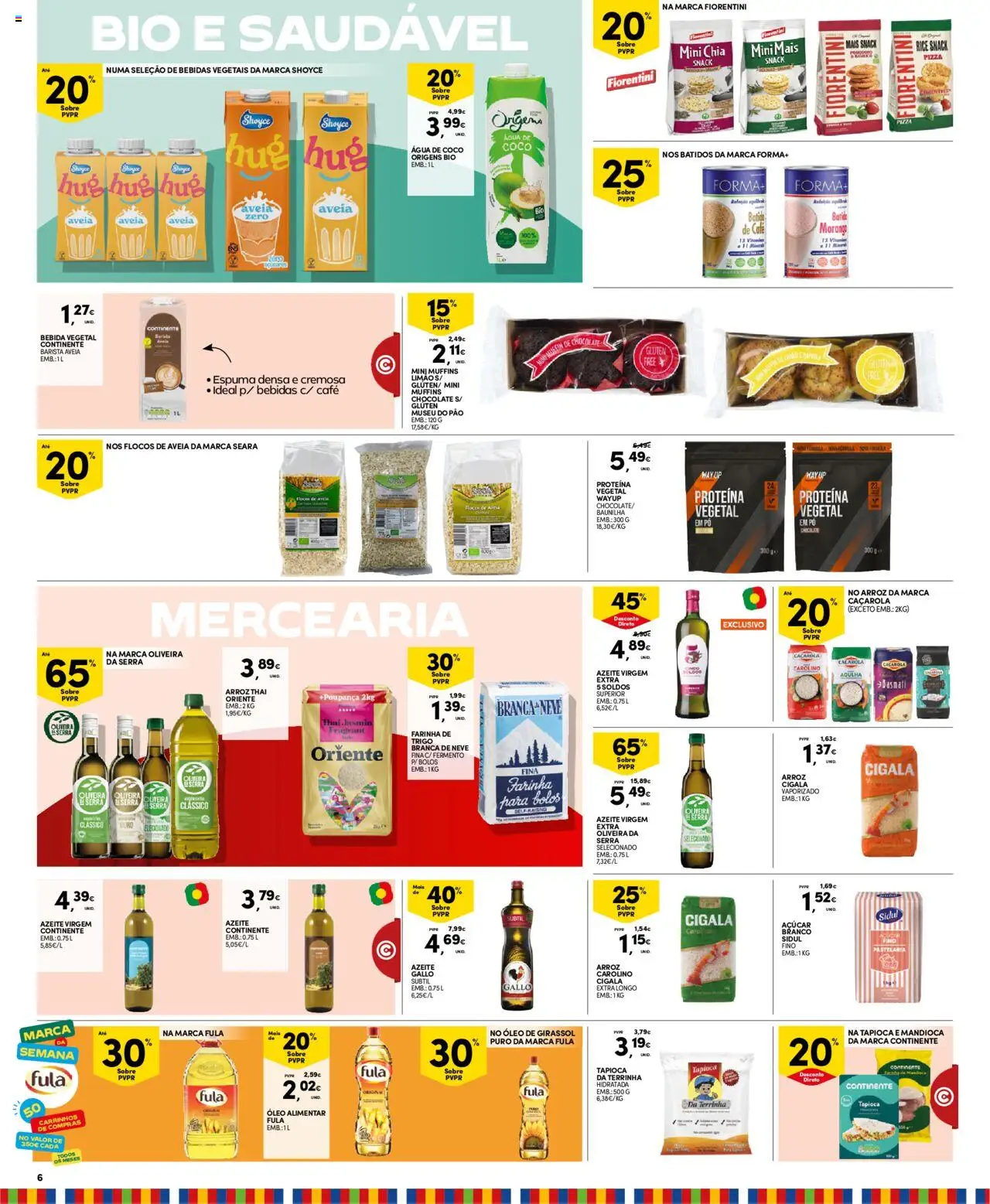 Continente - Madeira: Folheto Semanal │ válido de 07.10.2025 | Página: 6 | Produtos: Agua, Farinha de trigo, Pó, Pão