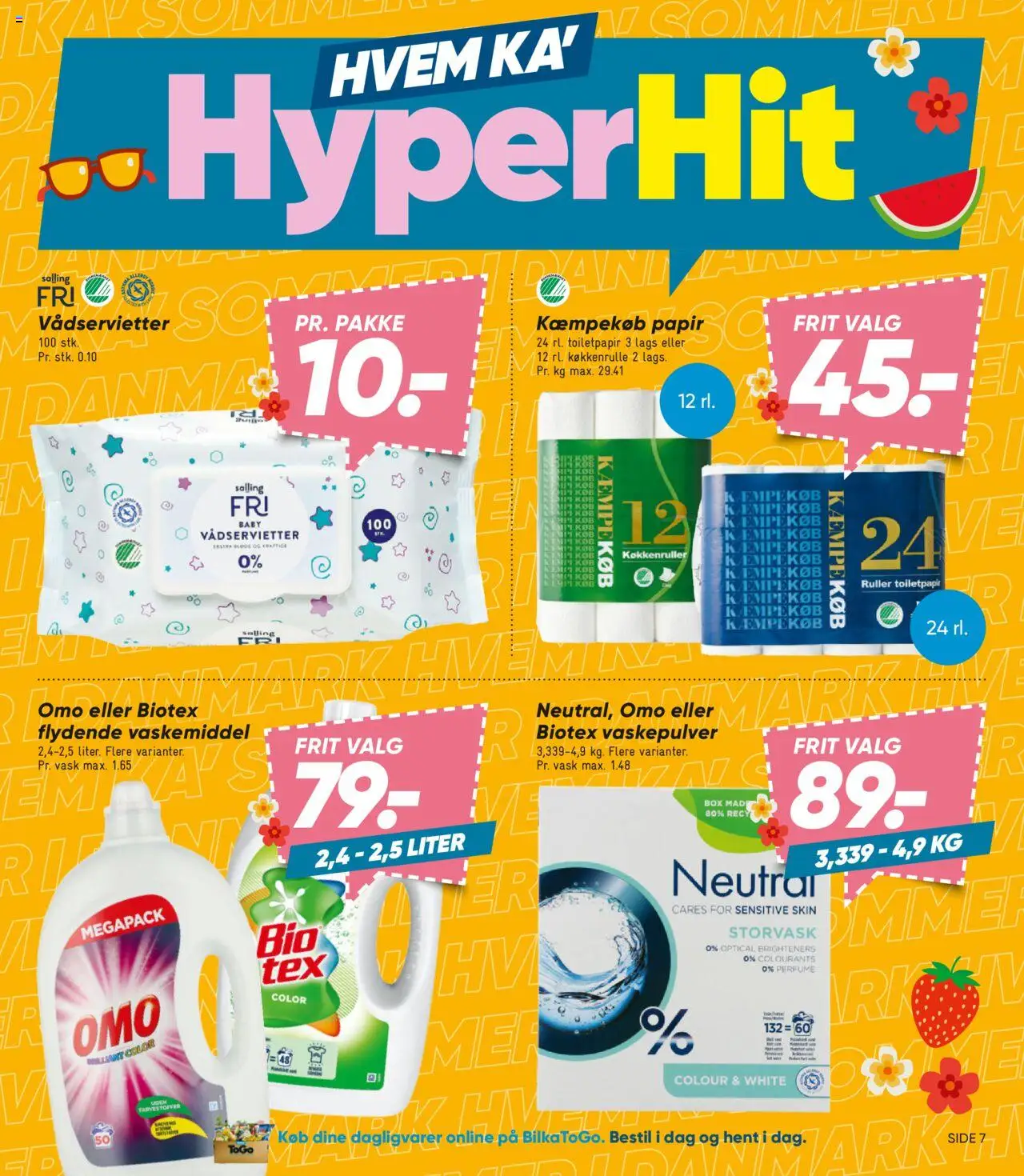 Bilka Tilbudsavis gyldig fra 04.07.2025 | Side: 7 | Produkter: Vaskepulver