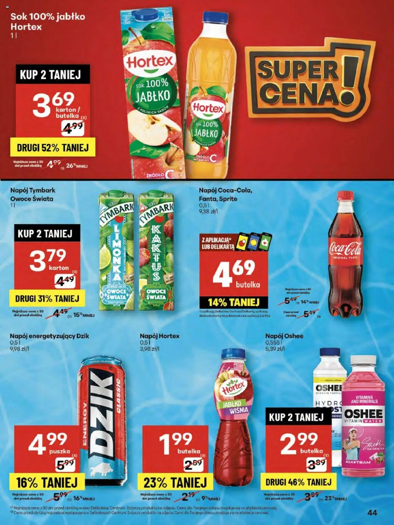 Delikatesy Centrum Gazetka - Sklepy Własne od 14.08.2025 | Strona: 44 | Produkty: Sprite, Delikatesy, Sok, Owoce