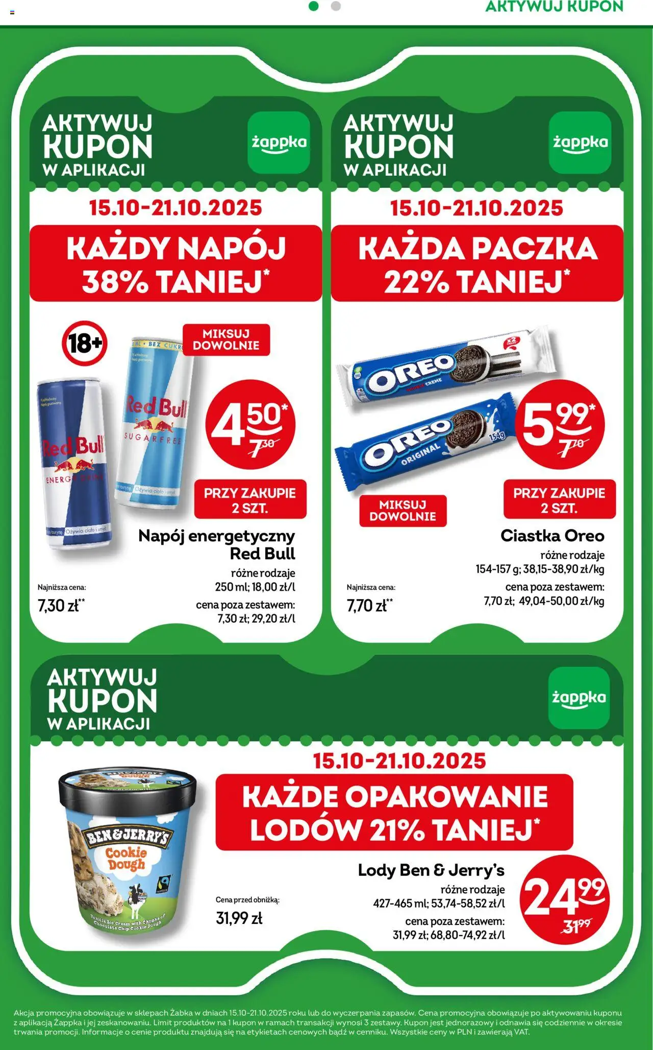 Żabka Gazetka od 08.10.2025 | Strona: 8 | Produkty: M&M's, Krakersy, Piwo