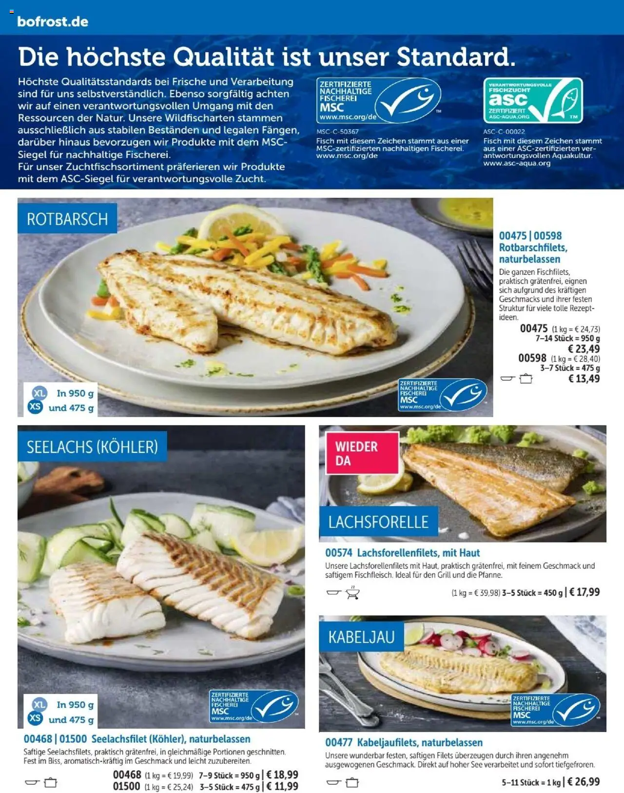 Bofrost Katalog – gültig ab 07.09.2025 | Seite: 56 | Produkte: Grill, Fisch