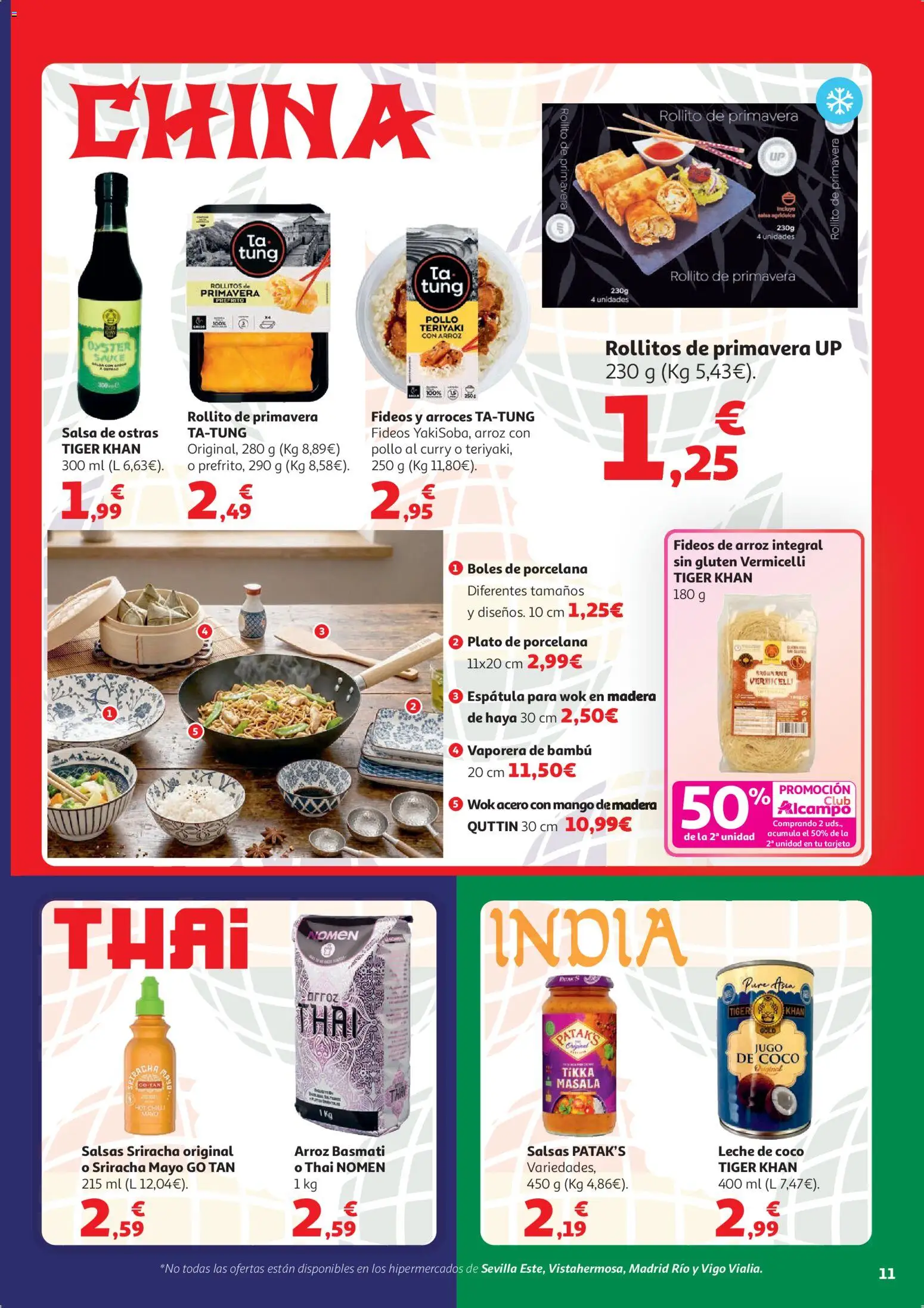 Alcampo  HG Unico Mad │ válido desde el 07.04.2026 | Página: 12 | Productos: Leche, Arroz, Τυρόπιτα, Fideos de arroz