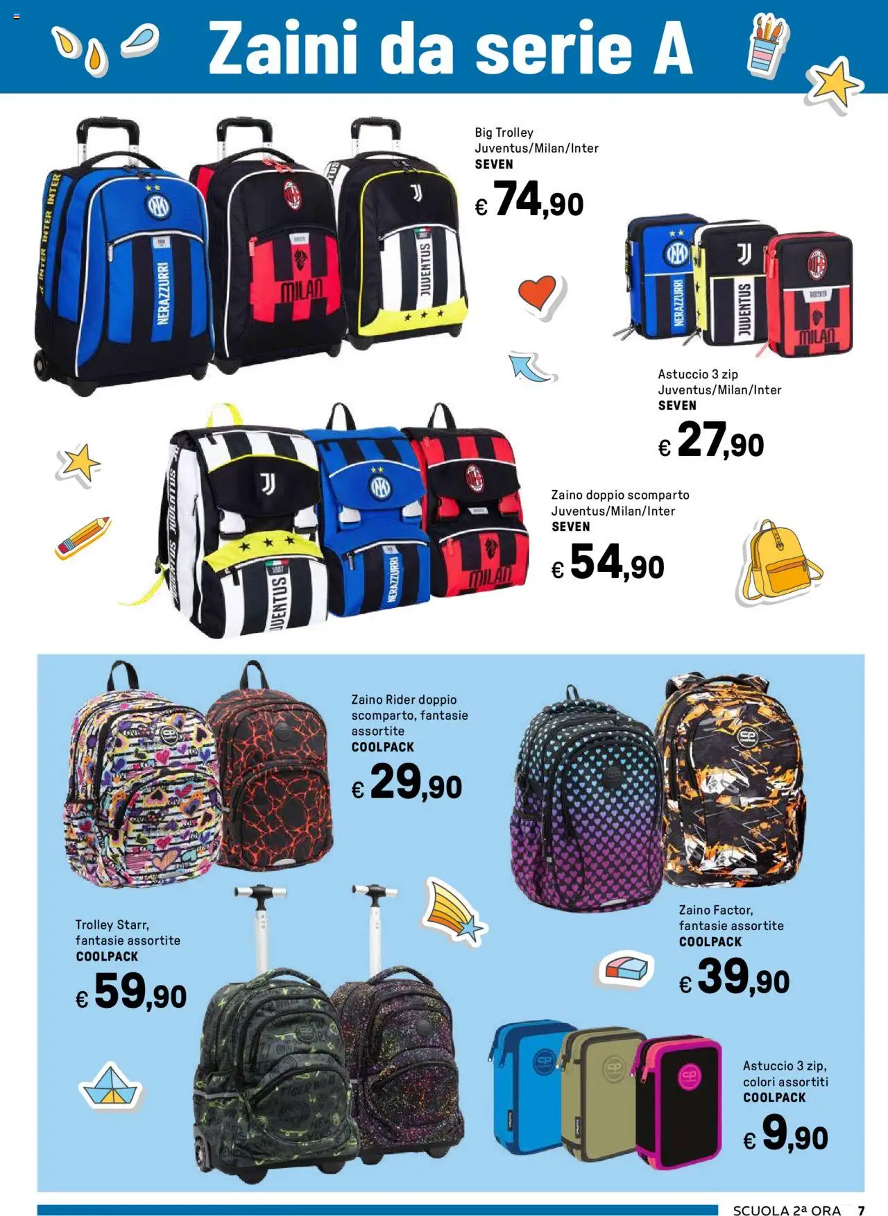 Volantino Iper del 04.08.2025 | Pagina: 7 | Prodotti: Zaino, Astuccio, Trolley