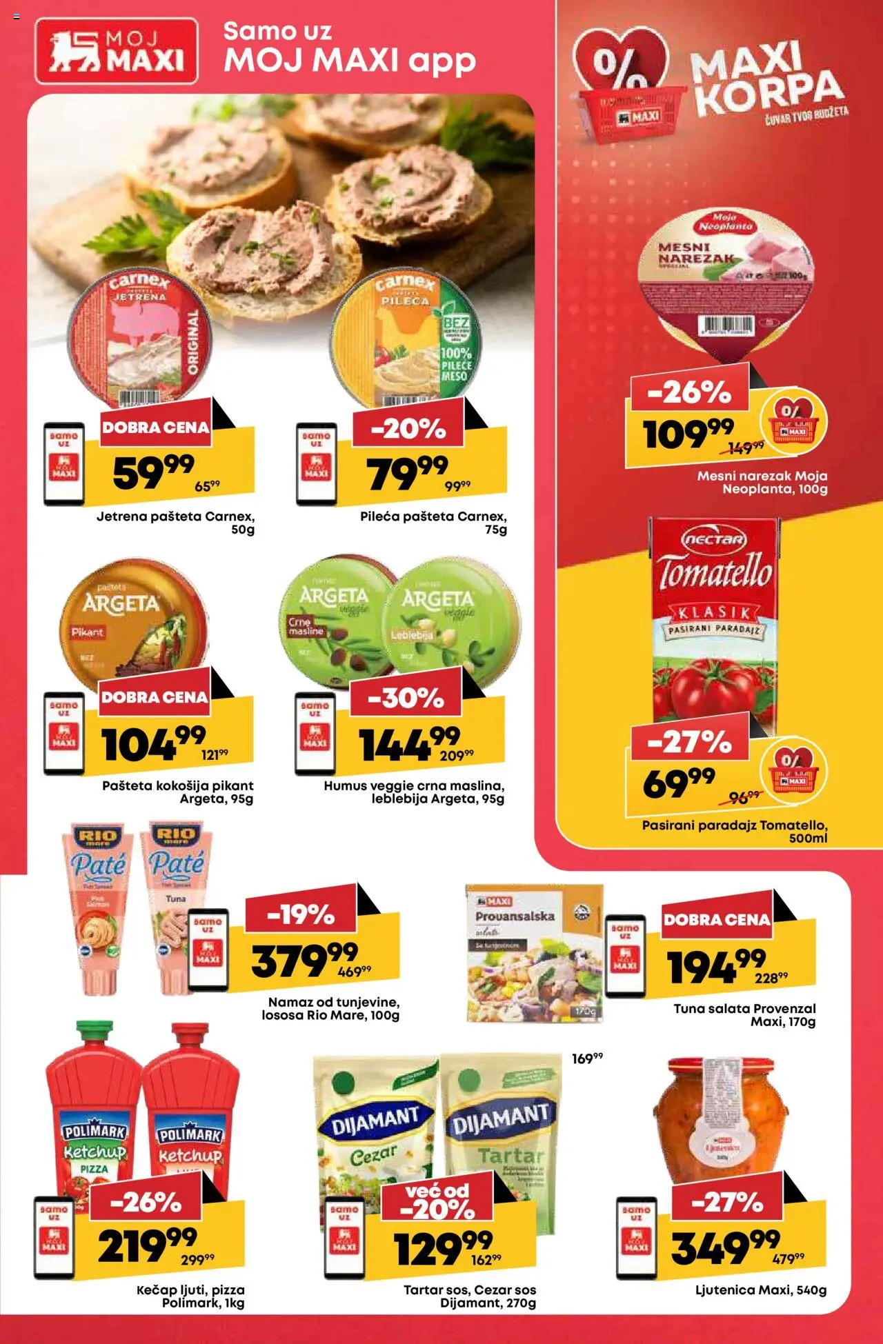 Tempo katalog - važi od 07.08.2025 | Strana: 21 | Proizvode: Salata, Ljutenica, Paradajz, Mesni narezak