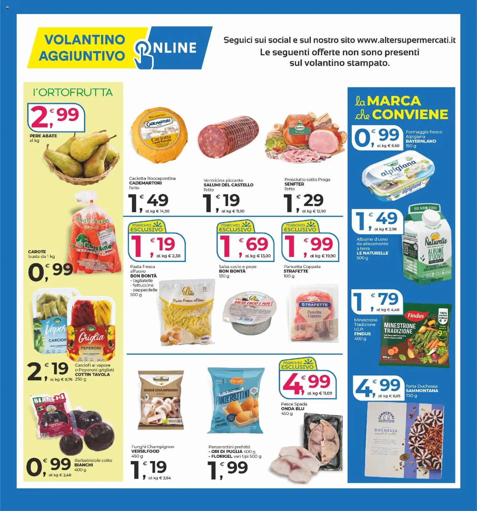Volantino Alter Discount del 30.12.2025 | Pagina: 13 | Prodotti: Prosciutto Cotto, Pasta, Carciofi, Fettuccine