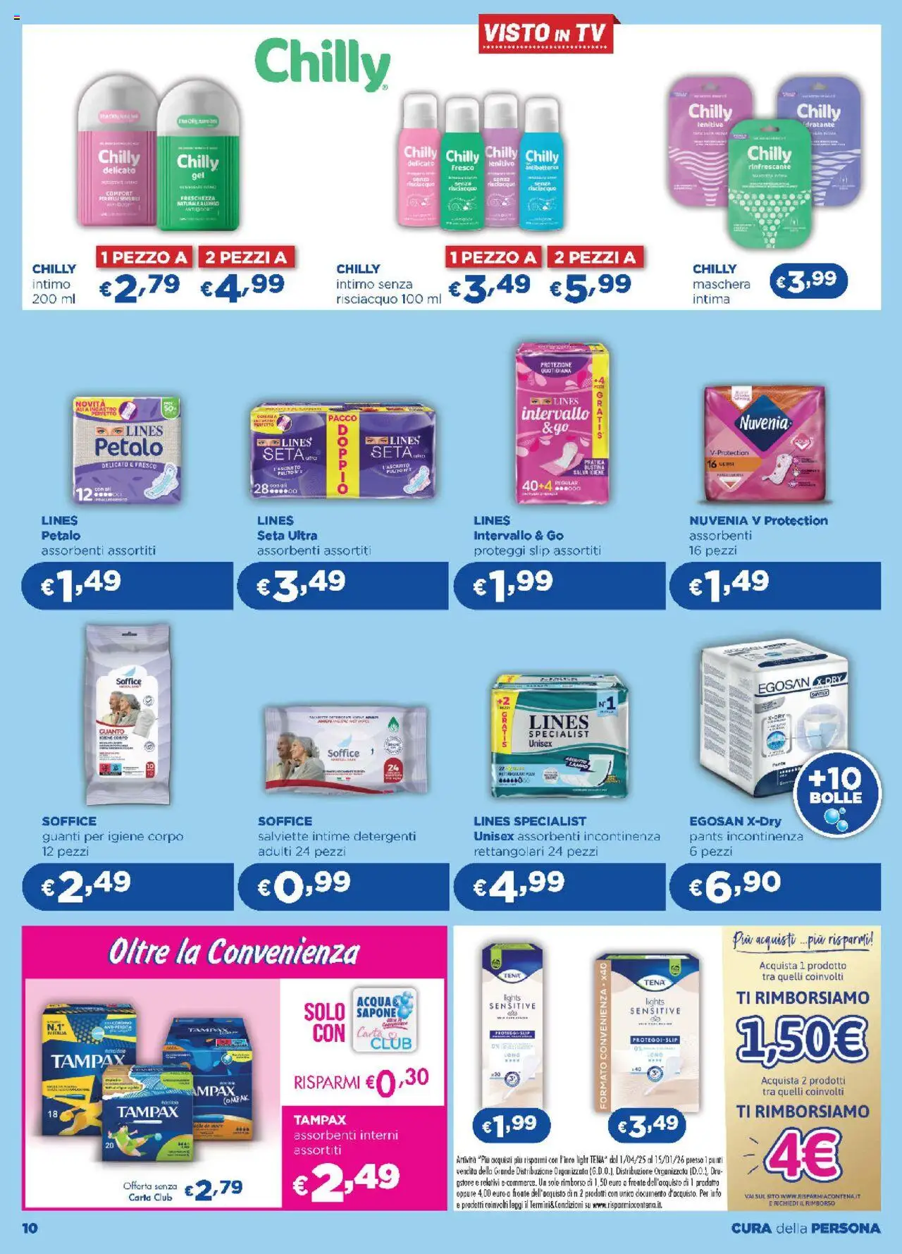 Volantino Acqua e Sapone del 13.08.2025 | Pagina: 10 | Prodotti: Maschera, Sapone, Proteggi slip, Slip
