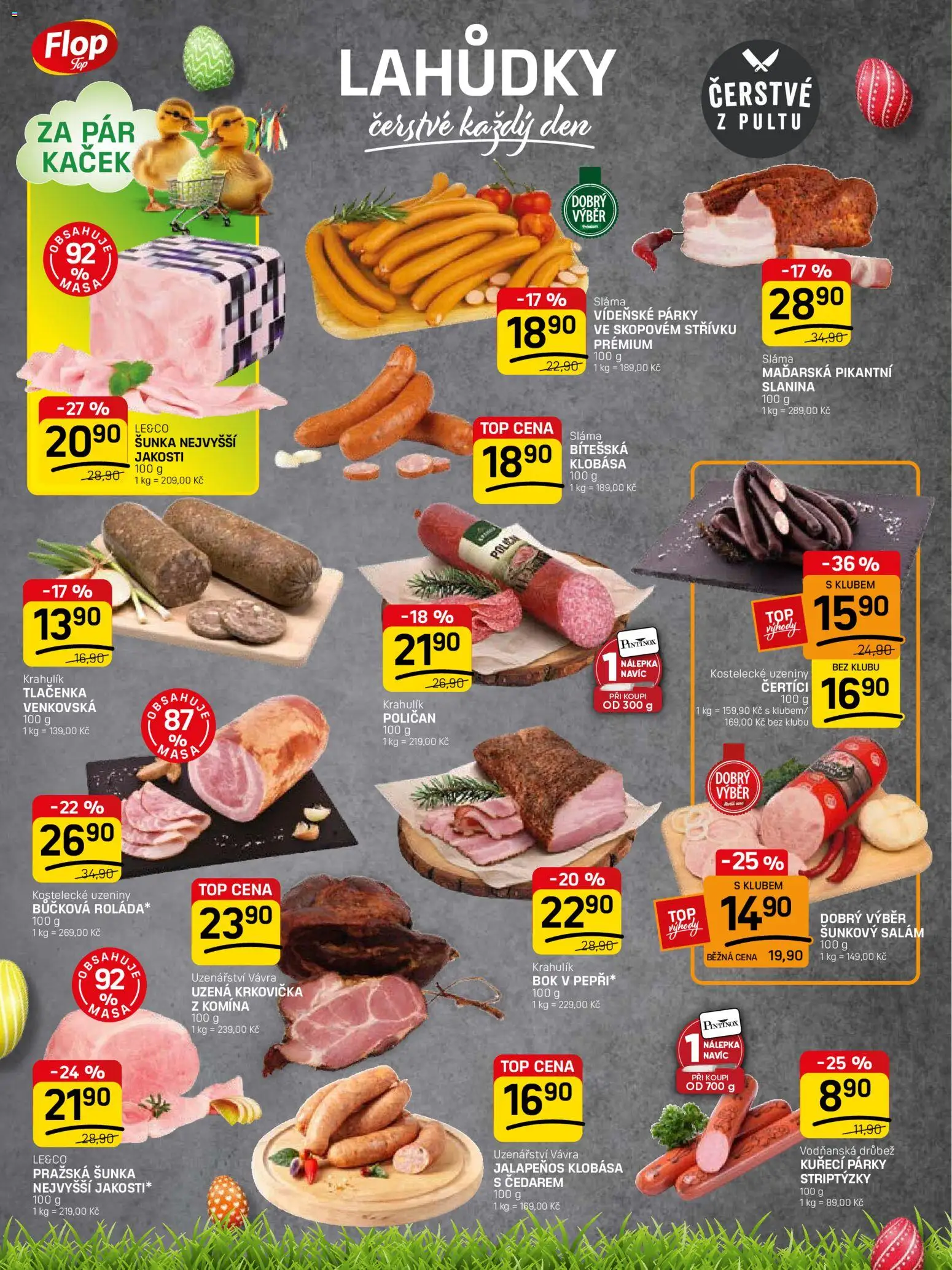 Flop leták - FlopTop od 11.03.2026 | Strana: 2 | Produkty: Salám, Šunka, Párky, Jalapeňos