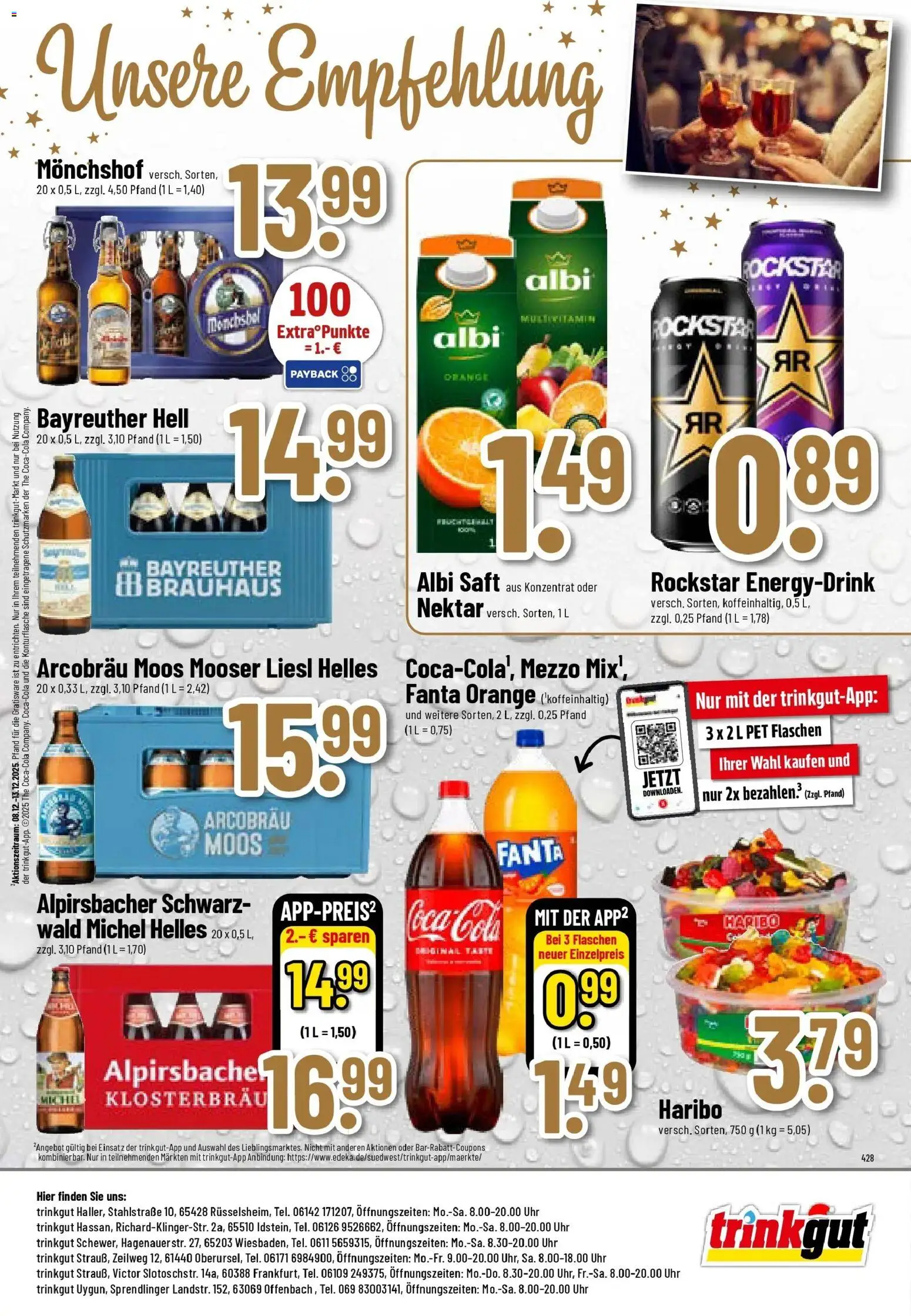 Trinkgut - trinkgut: Wochenangebote – gültig ab 07.12.2025 | Seite: 12 | Produkte: Monchshof, Cola, Rockstar, Saft