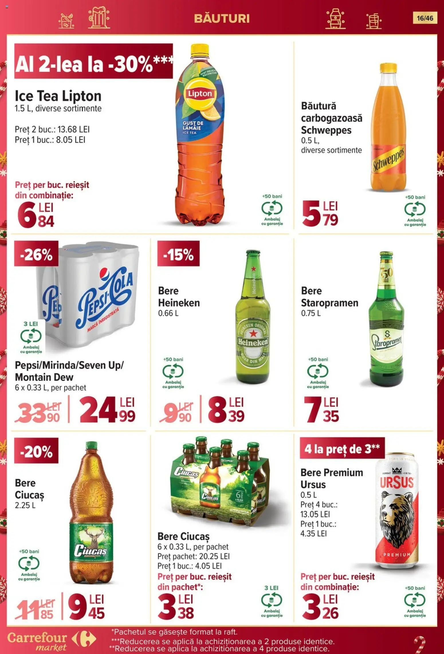 Noul catalog Carrefour – valabil de la 19.11.2025 | Pagină: 16 | Produse: Bere, Ice tea, Lămâie