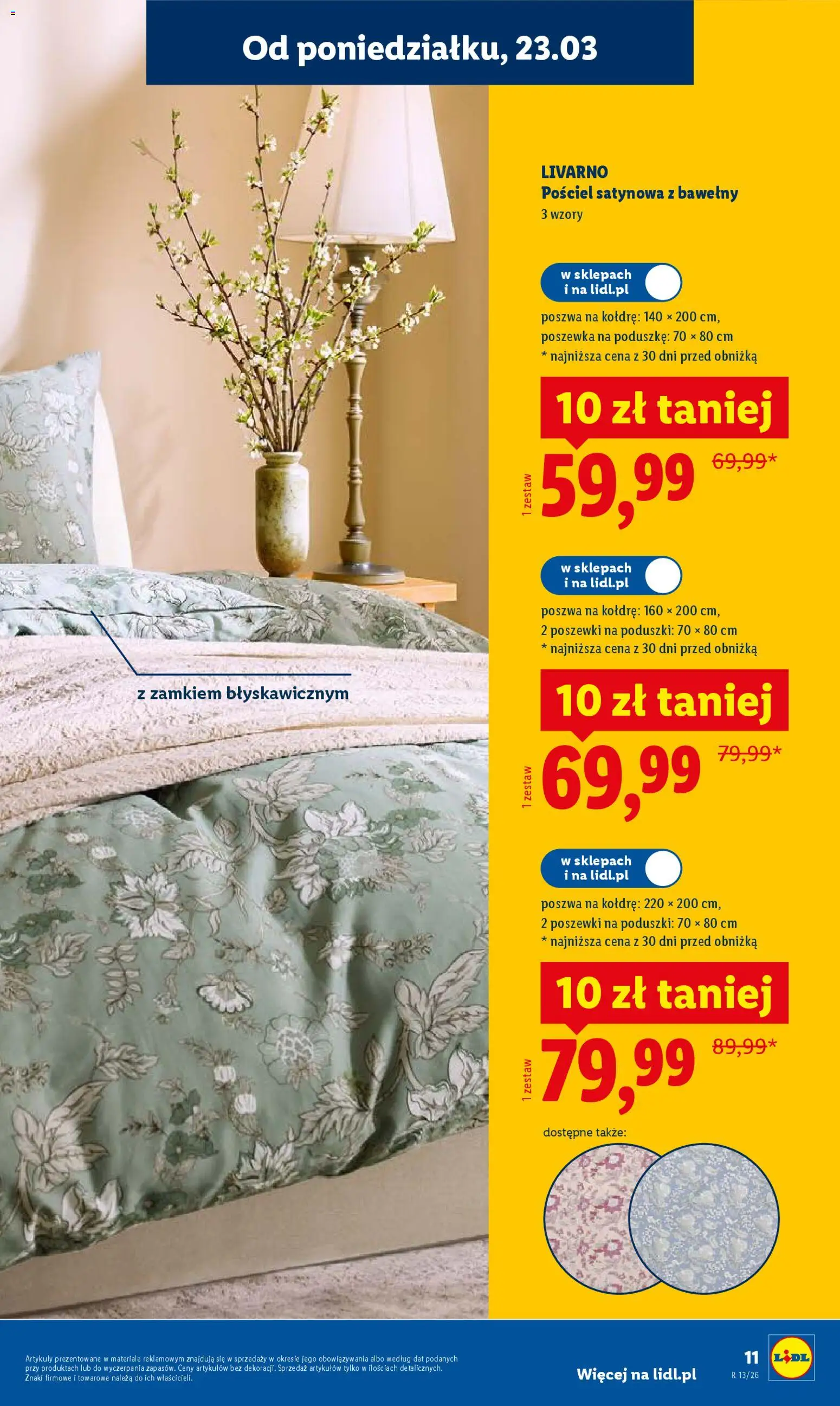 Lidl Katalog od 23.03.2026 | Strona: 11 | Produkty: Pościel, Pościel satynowa