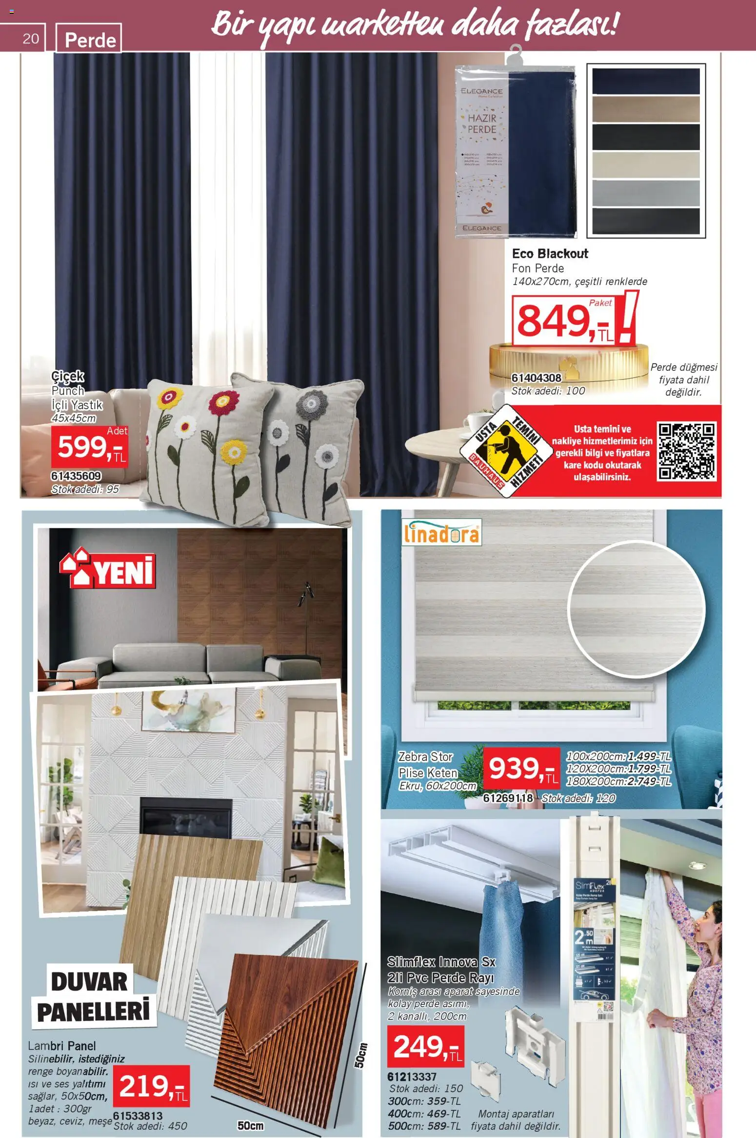 Bauhaus Katalog - 01.11.2025 tarihinden itibaren geçerlidir | Sayfa: 20 | Ürünler: Yastık, Perde, Ses