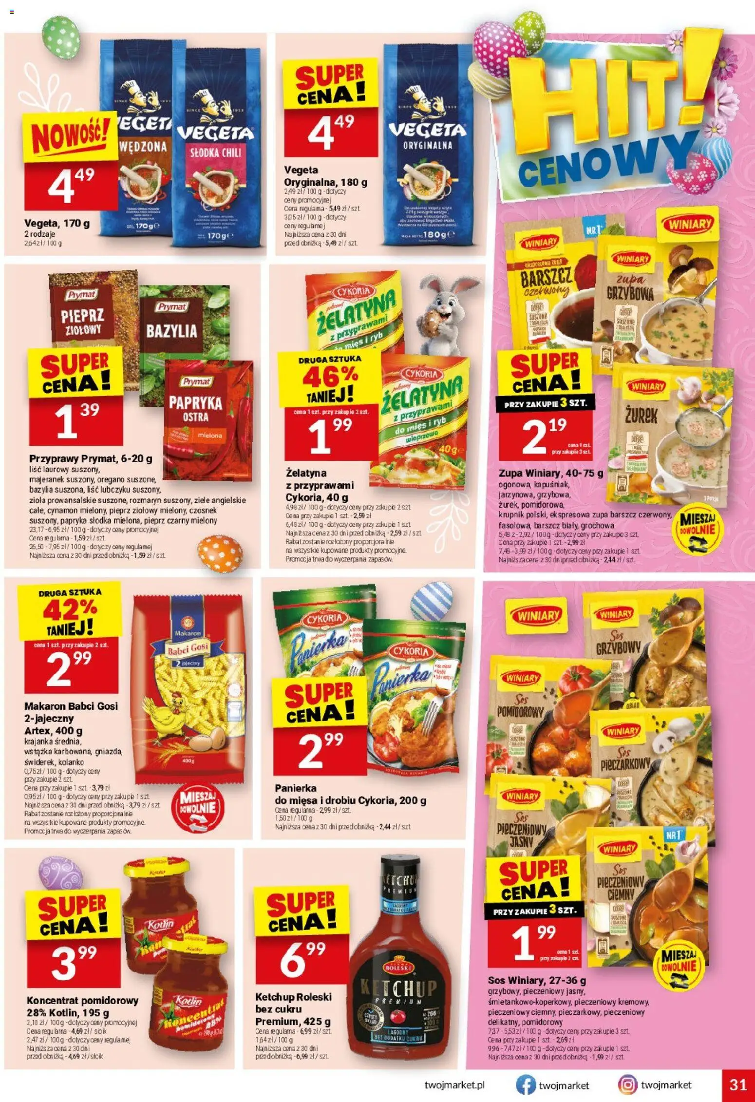 Twój Market gazetka od 01.04.2026 | Strona: 31 | Produkty: Czosnek, Barszcz, Rozmaryn, Pieprz