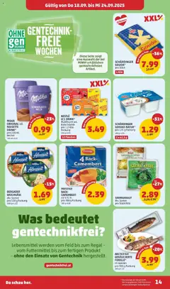 Penny Markt Flugblatt gültig ab 18.09.2025 | Seite: 14 | Produkte: Pfeffer, Libacomb, Regal, Milch