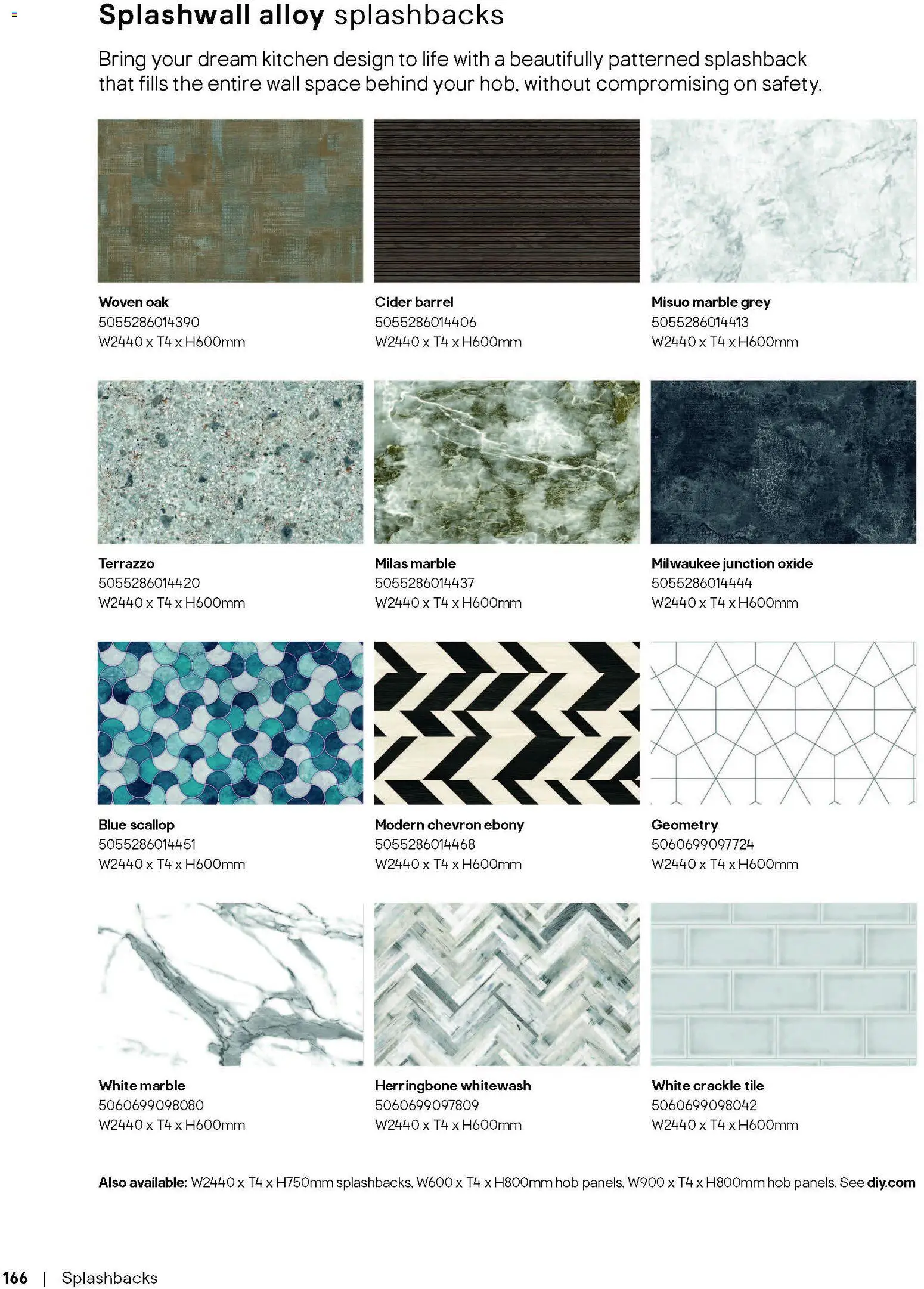 {H1} | Page: 166 | Products: Kitchen, Hob