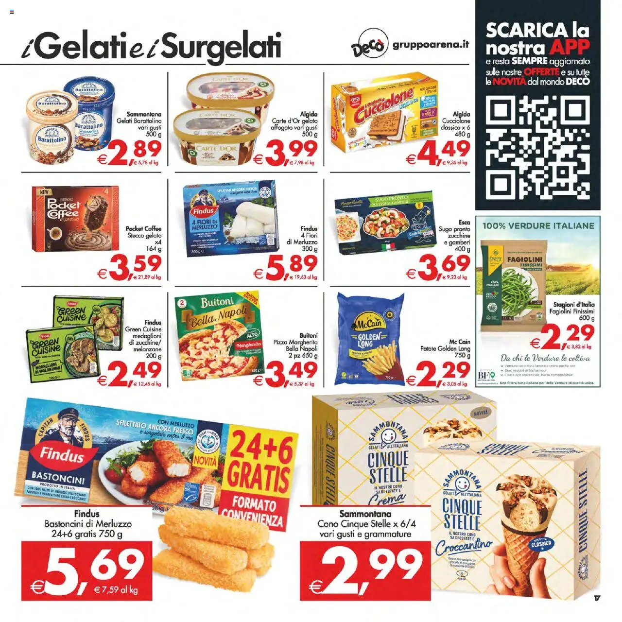 Volantino Decò del 12.09.2025 | Pagina: 18 | Prodotti: Gelato, Verdure, Zucchine, Sugo