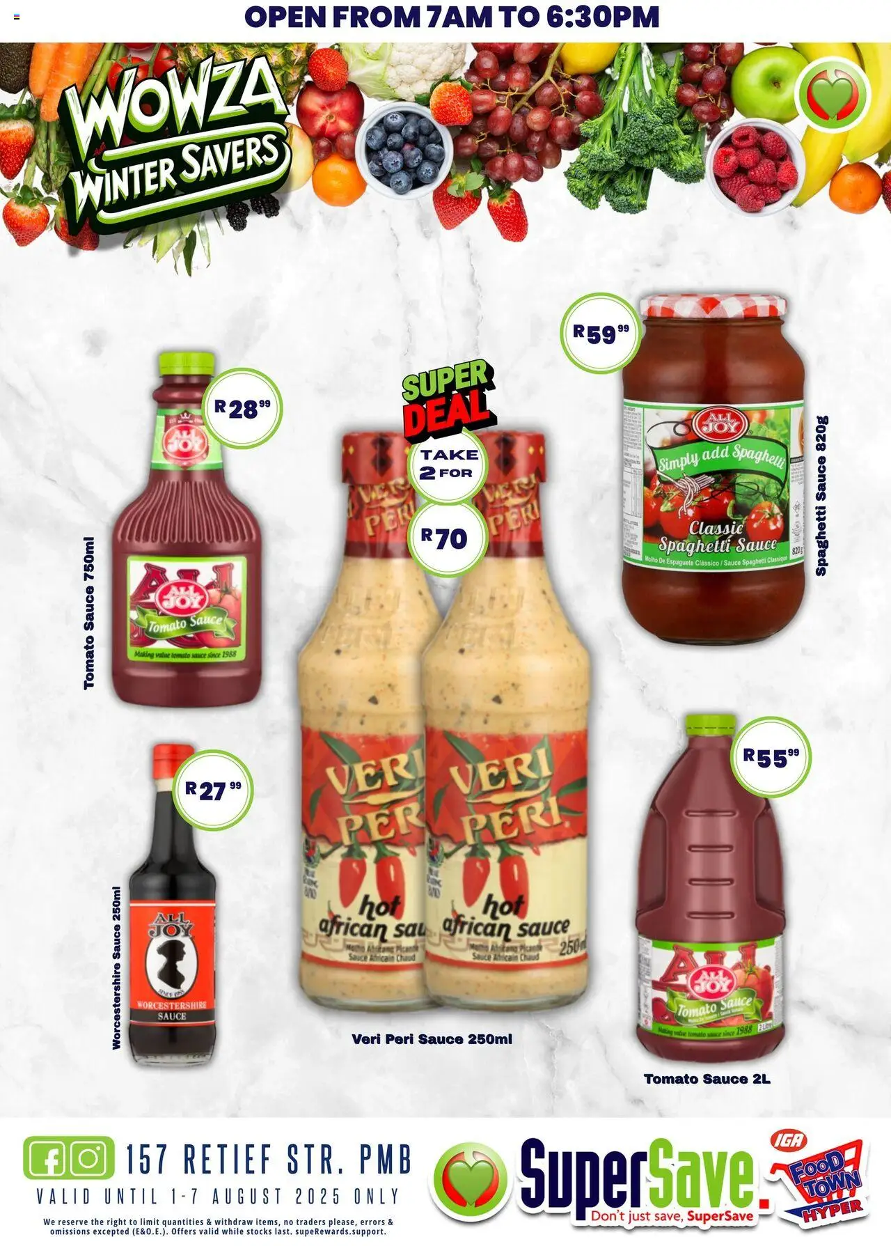 Super Save Specials │ valid from 01.08.2025 | Page: 22 | Products: Tomato sauce, Sauce, Worcestershire sauce