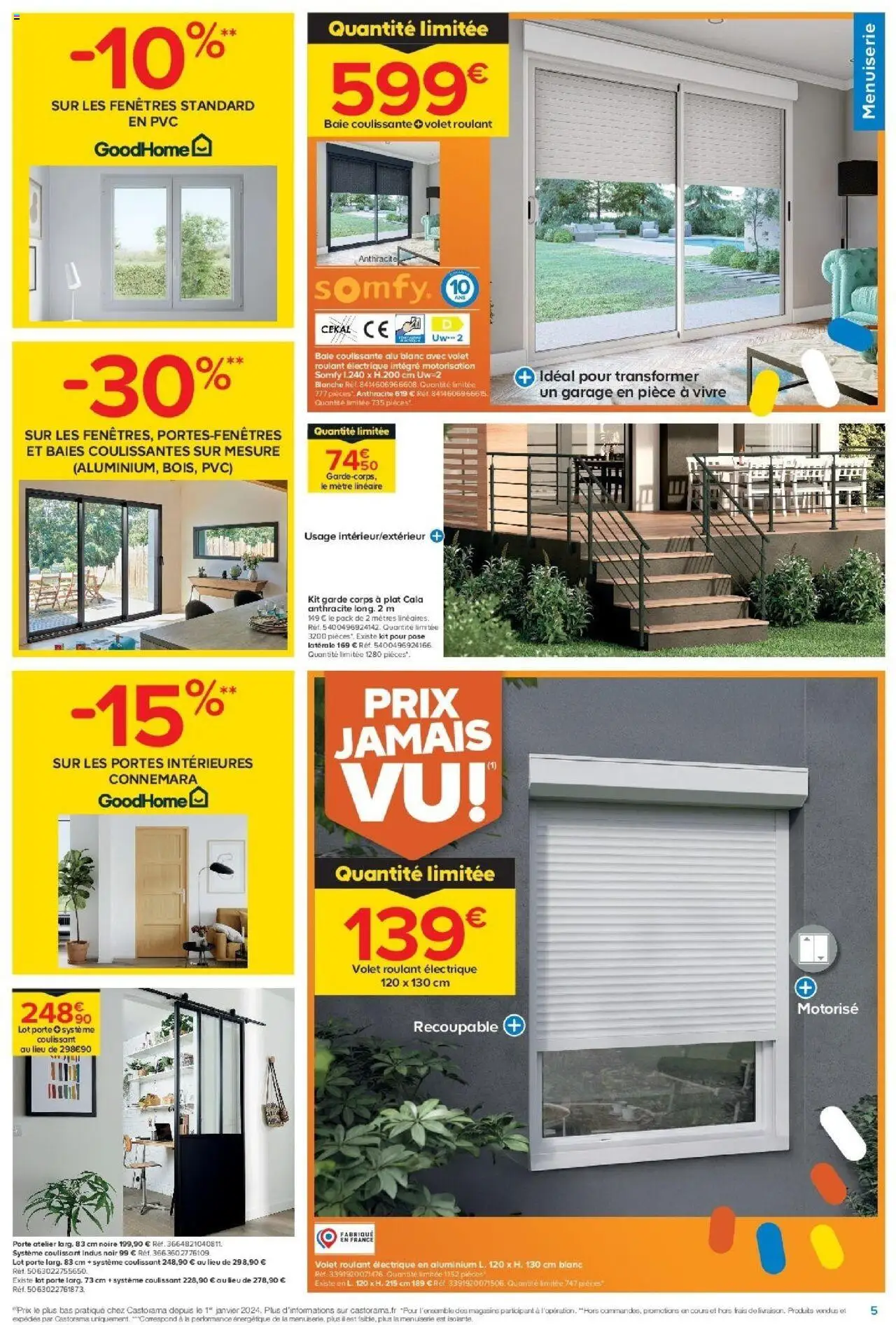 {H1} | Page: 5 | Produits: Mètre, Baie coulissante, Porte, Portes