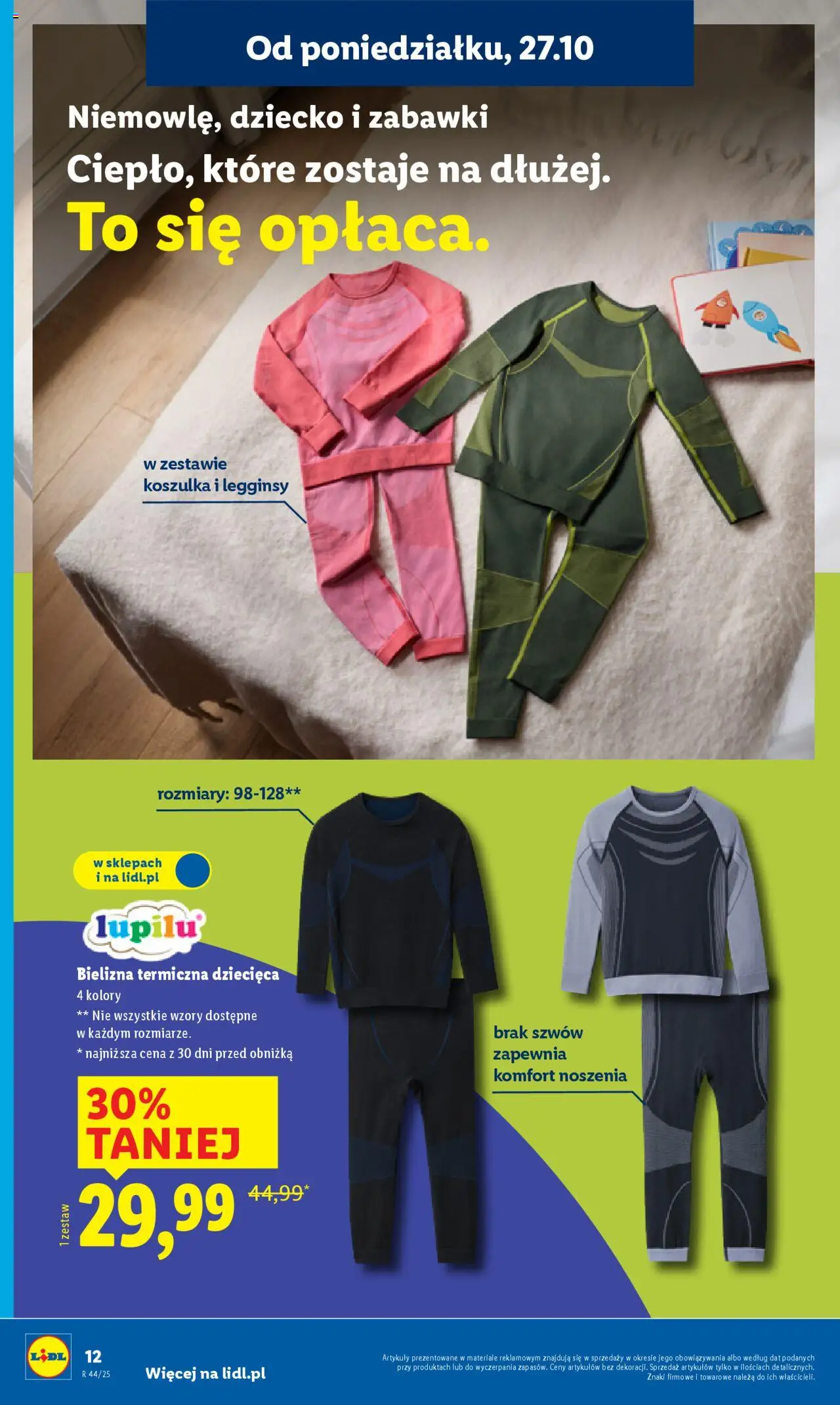 Lidl Katalog od 27.10.2025 | Strona: 16 | Produkty: Bielizna, Legginsy