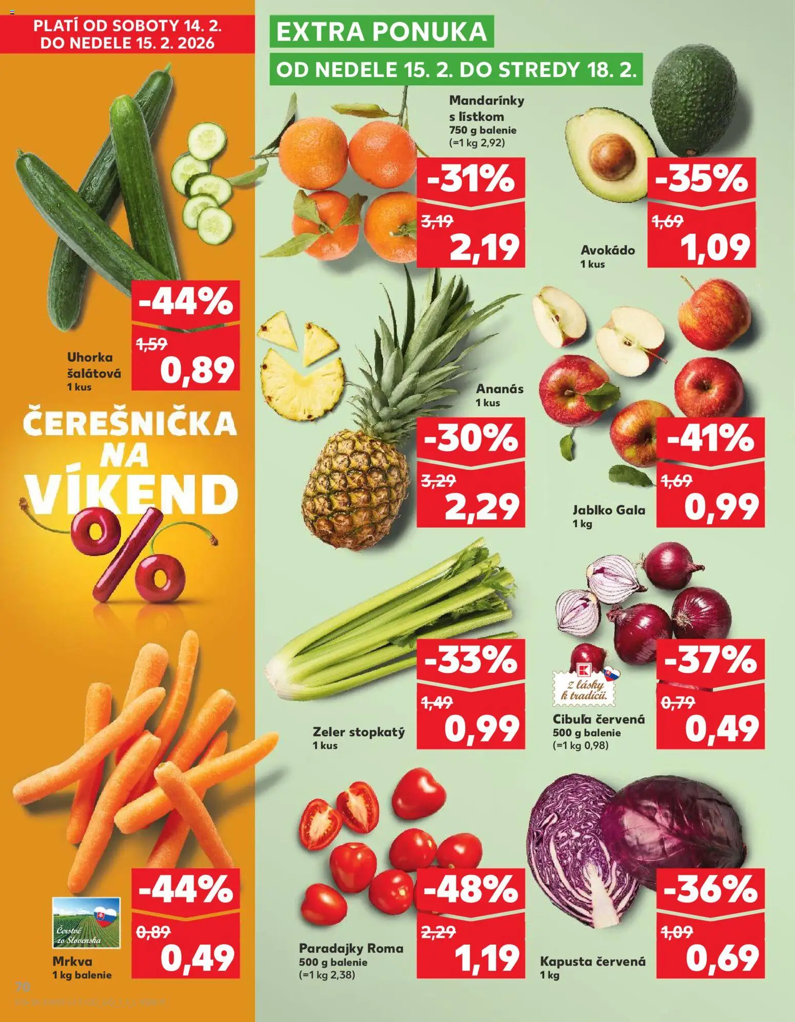 Kaufland SK akciós ujság - amely érvényes a következő dátumtól: 12.02.2026 | Oldal: 70
