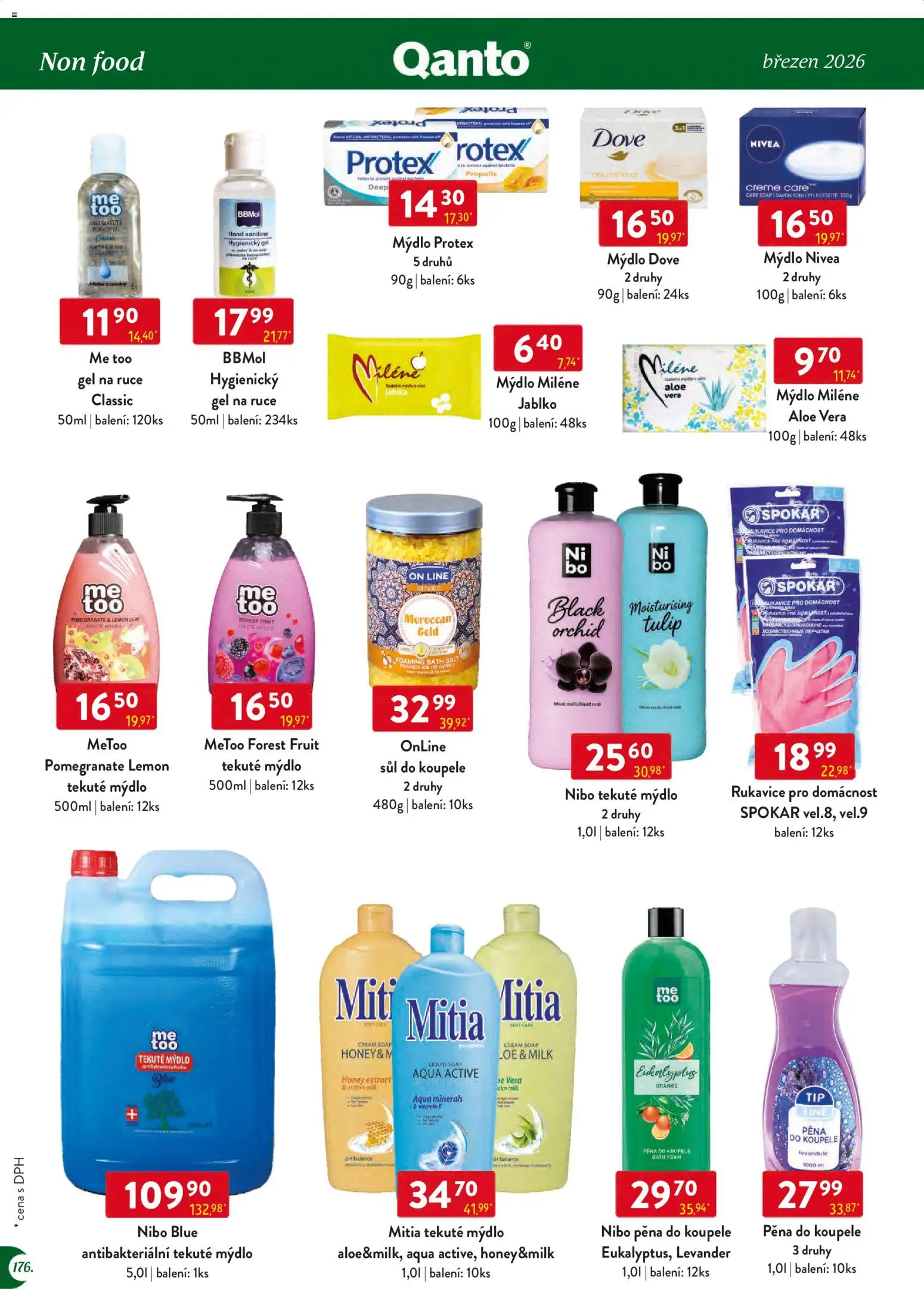 Astur & Qanto leták - Velkoobchod 03/2026 od 01.03.2026 | Strana: 176 | Produkty: Mýdlo, Pěna do koupele, Nivea, Dove
