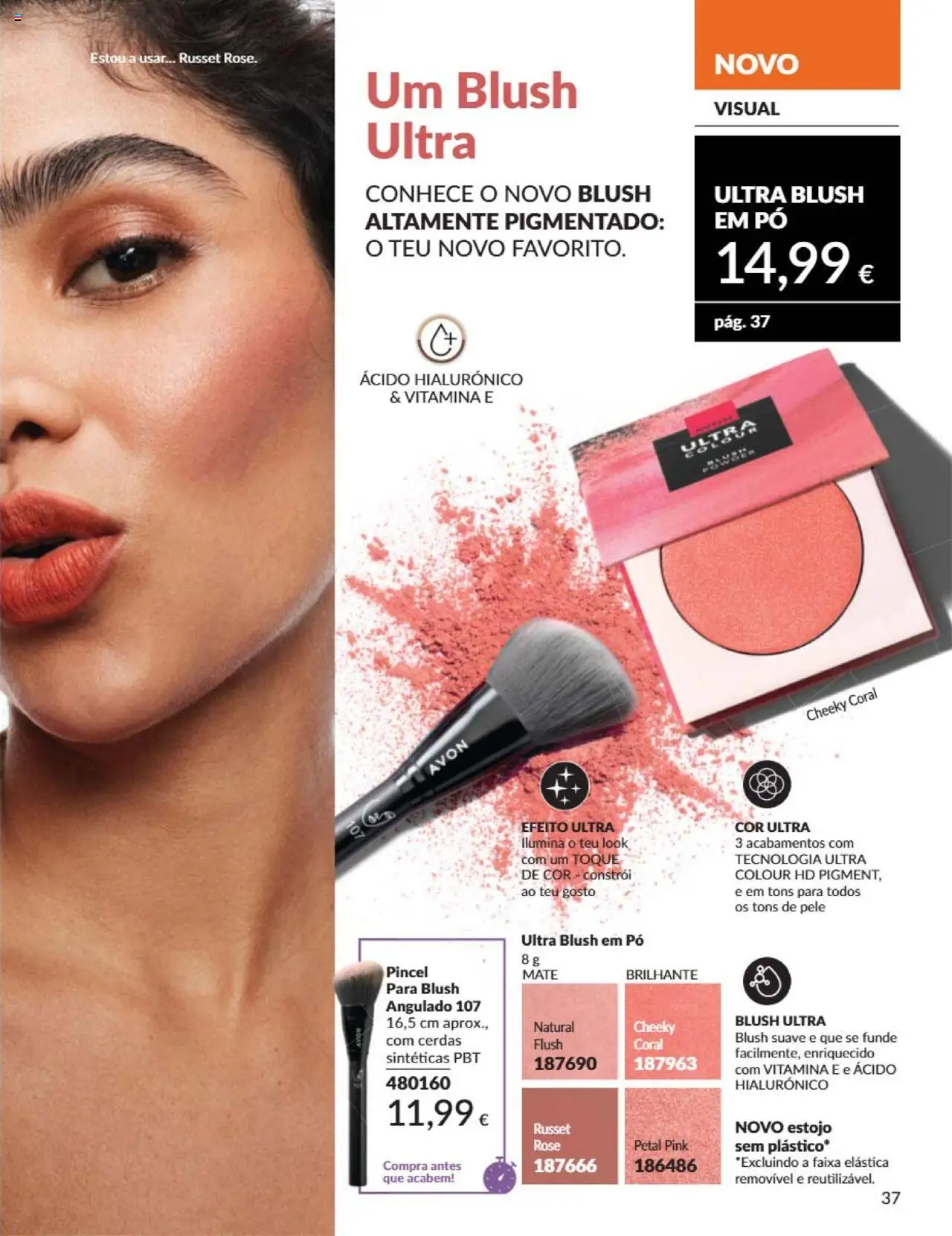 Catálogo Avon Campanha 6 │ válido de 01.06.2025 | Página: 37 | Produtos: Pó, Blush, Pincel