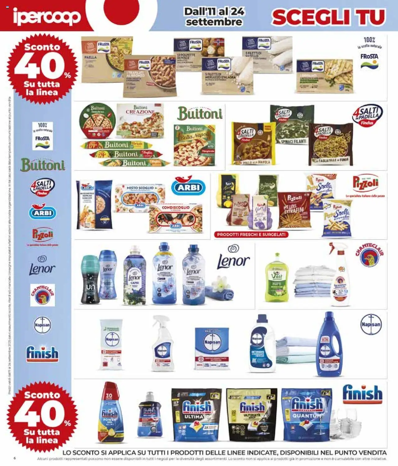 Volantino Ipercoop del 11.09.2025 | Pagina: 6 | Prodotti: Tagliatelle, Spinaci, Padella, Paella