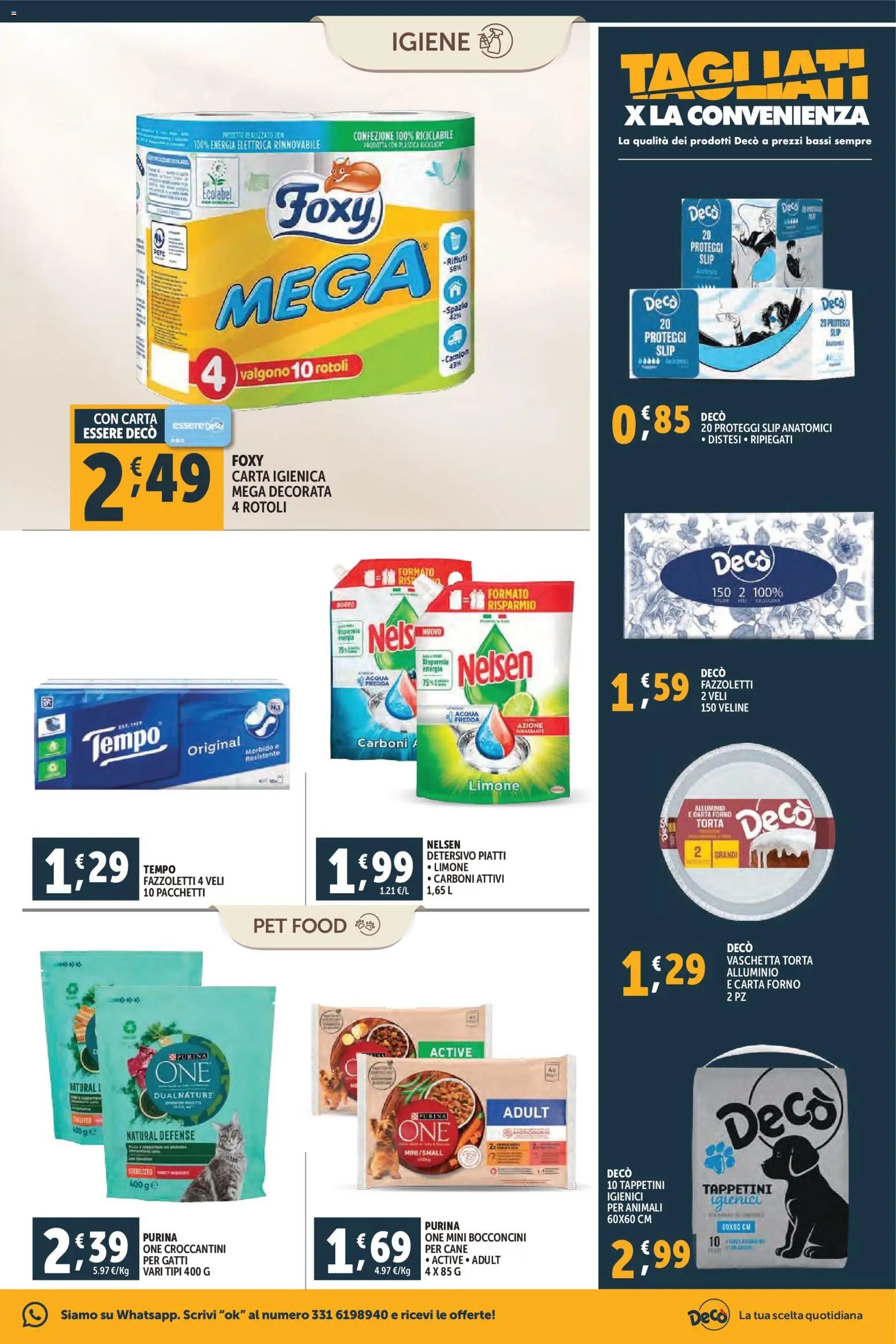 Volantino Decò del 06.03.2026 | Pagina: 11 | Prodotti: Carta igienica, Fazzoletti, Limone, Forno