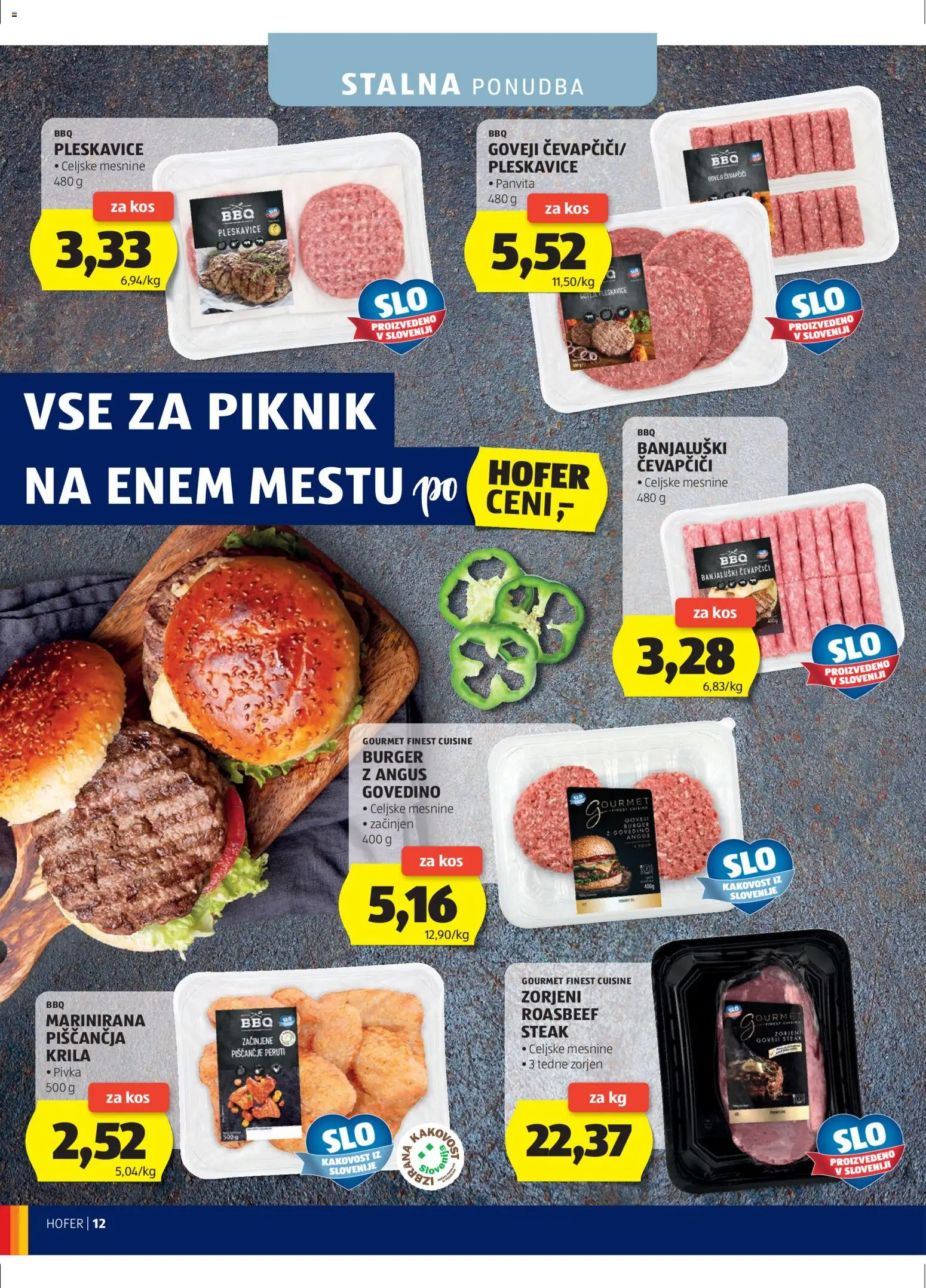 Hofer SI katalog | vrijedi od 29.04.2026 | Stranica: 12 | Proizvodi: Ćevapčići