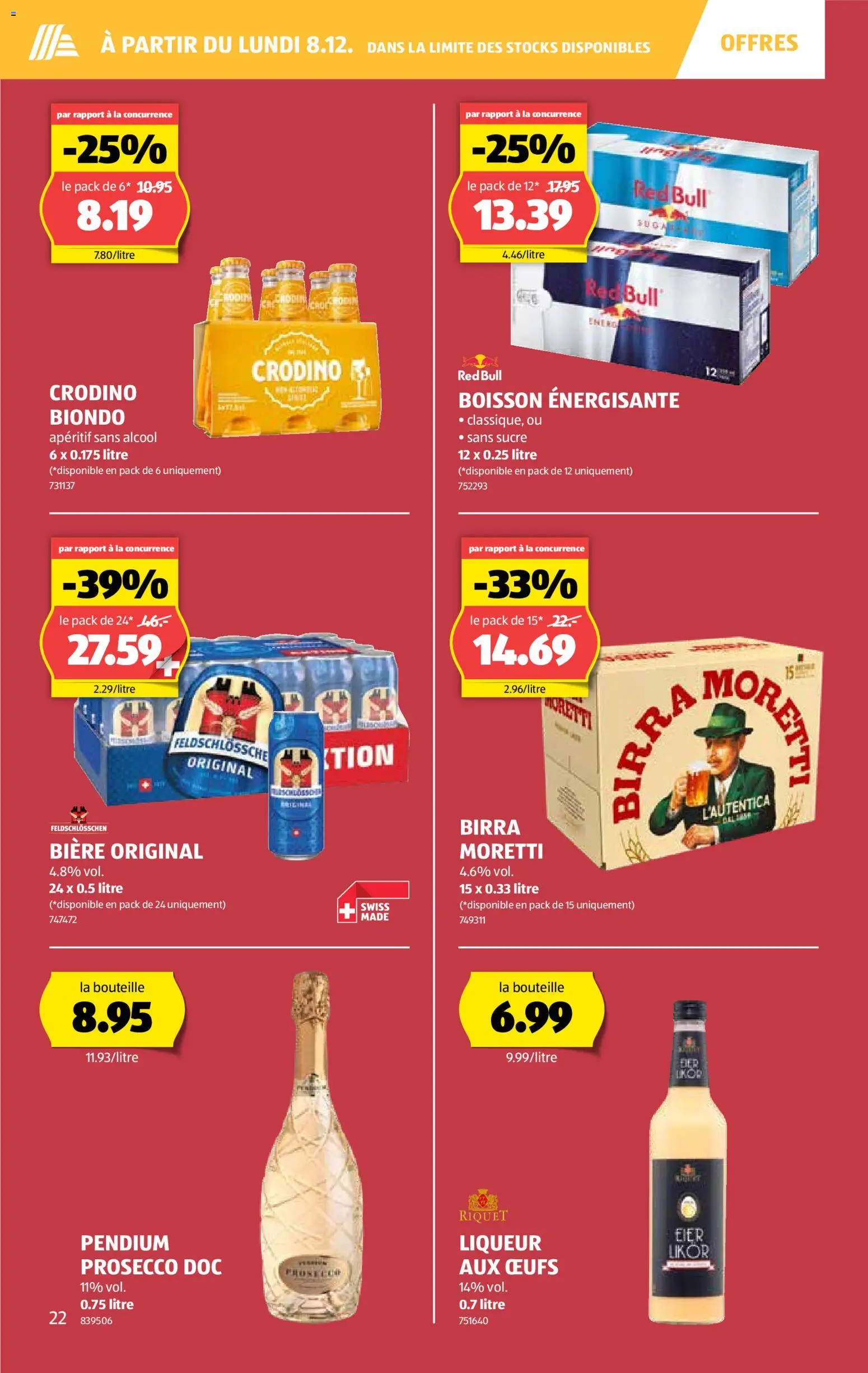 Aldi Aktionen FR – gültig ab 04.12.2025 | Seite: 23 | Produkte: Red bull, Likör, Eier