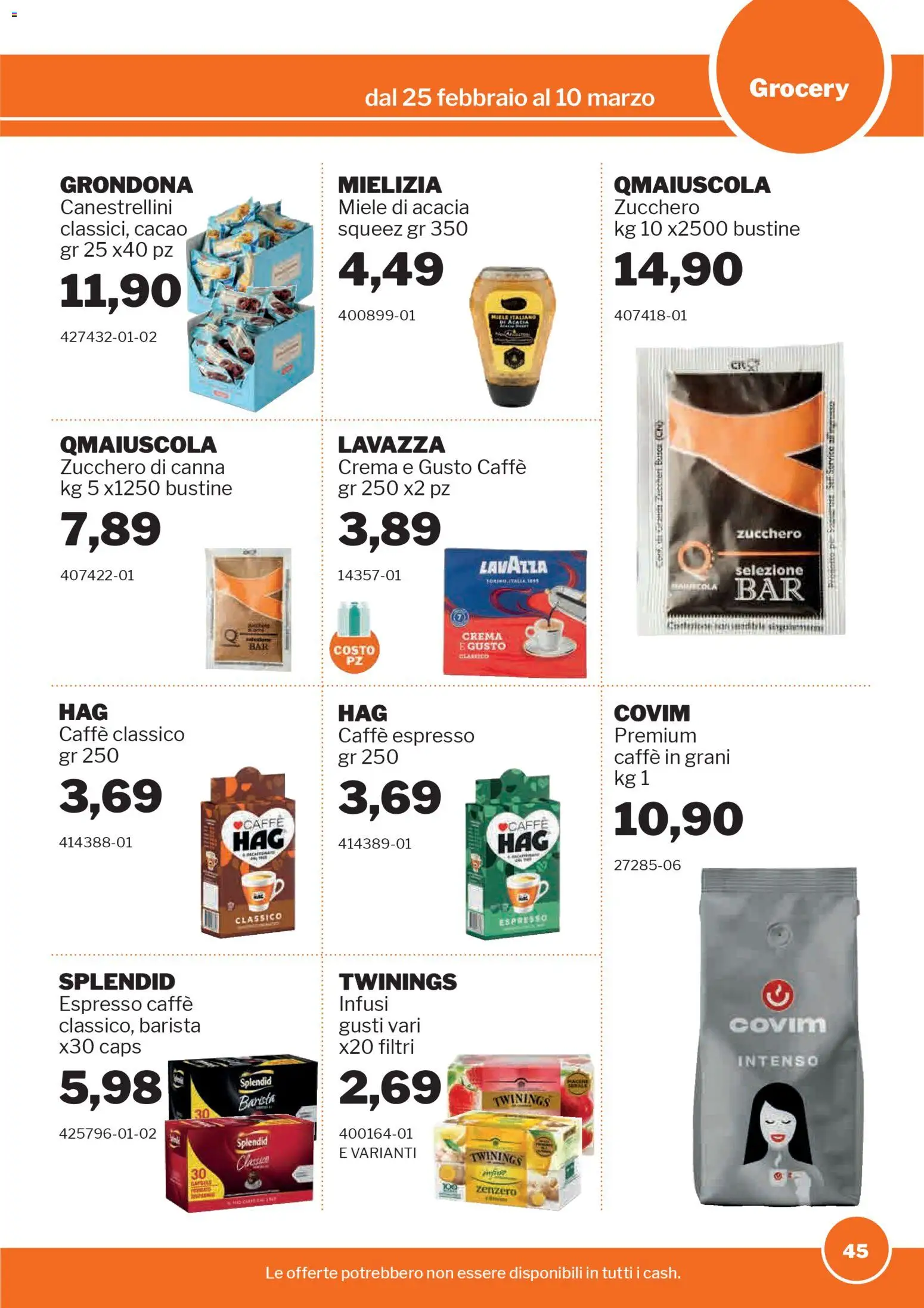 Volantino Sogegross del 25.02.2026 | Pagina: 44 | Prodotti: Caffè, Zucchero, Cacao, Lavazza