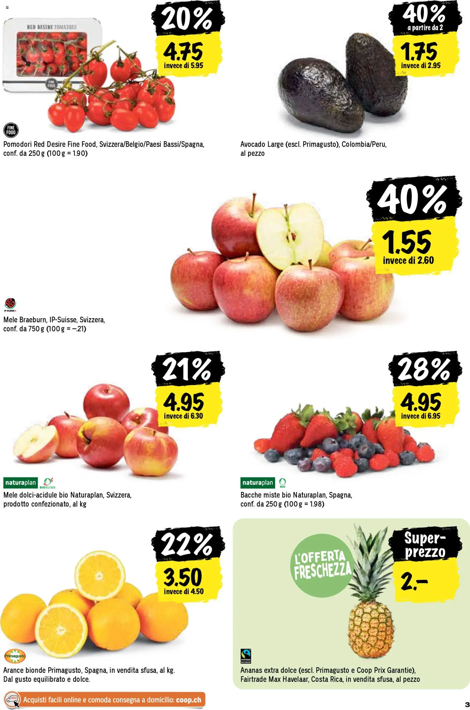 Coop aktionen IT – gültig ab 16.04.2026 | Seite: 3 | Produkte: Avocado, Ananas